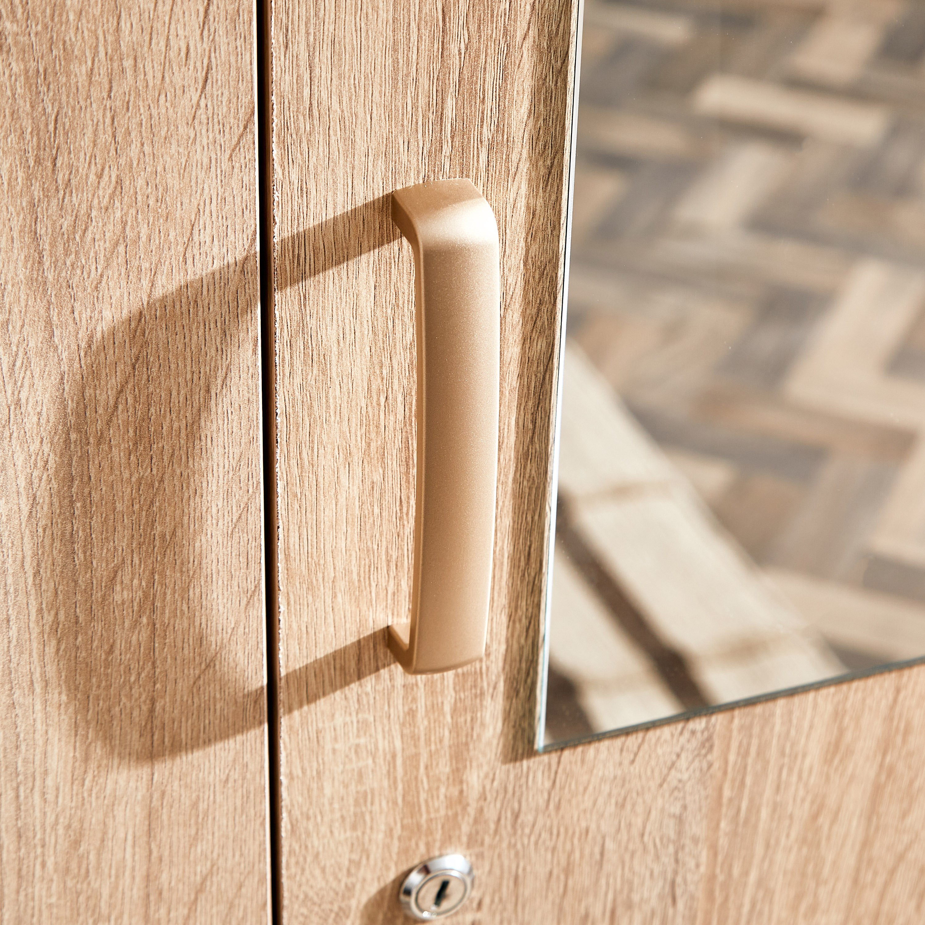 Movo Cooper 3-Door Lockable Wardrobe with 3 Drawers and Mirror-hbxfurniture-wardrobes-image-8