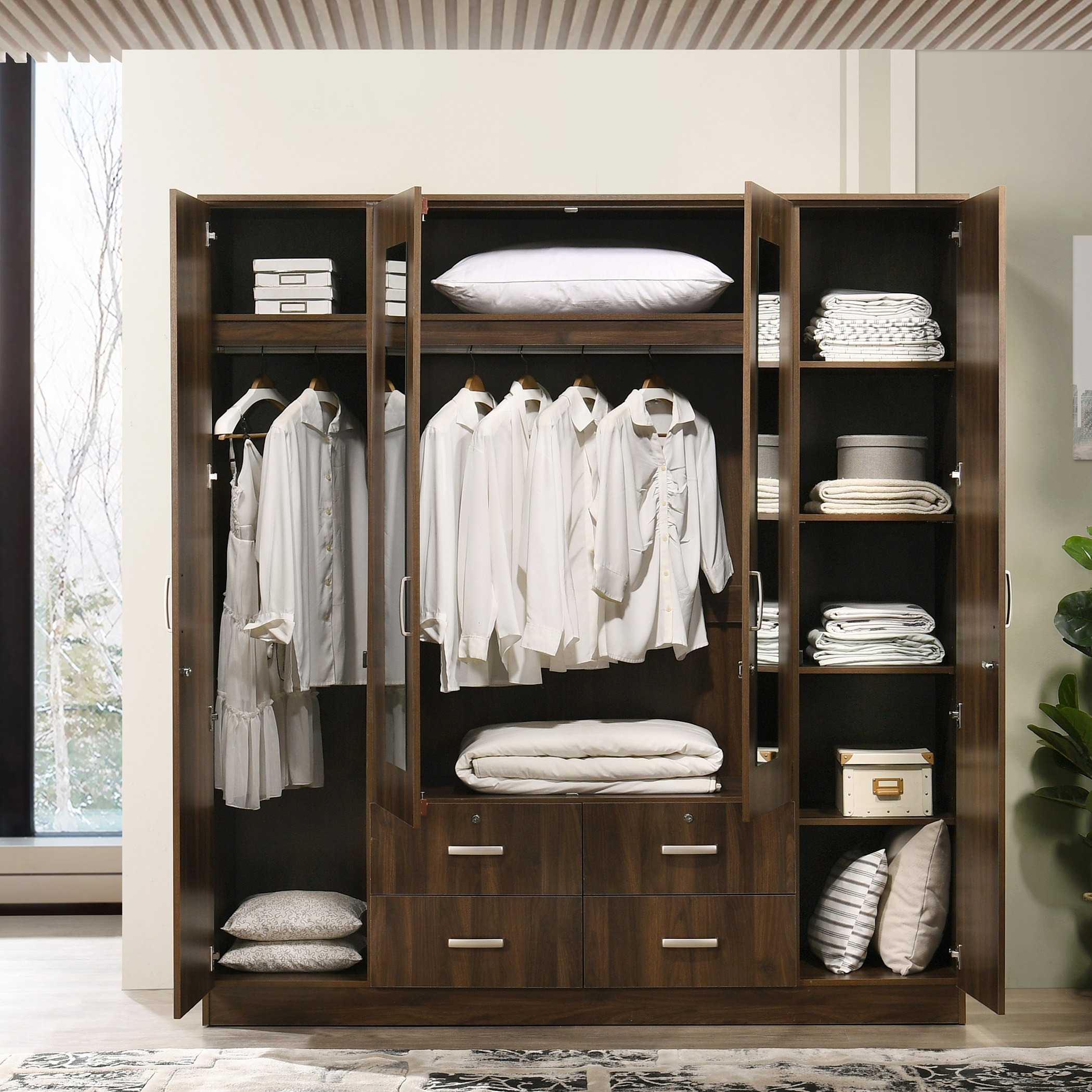 4 door outlet wardrobe closet