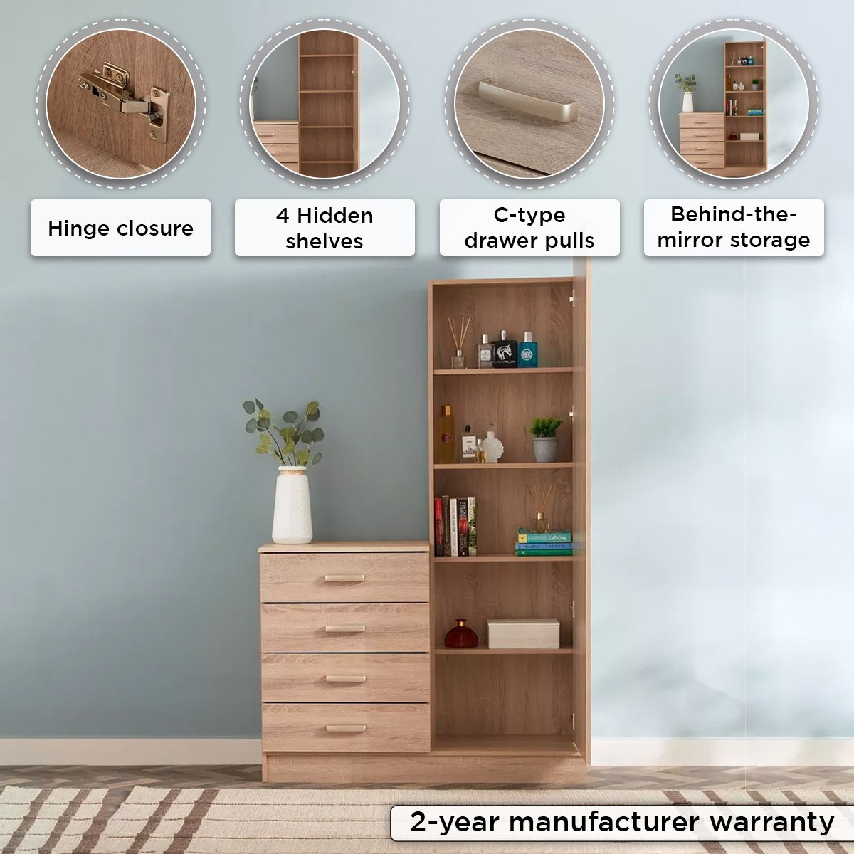 Cooper 4-Drawer Tall Dresser with Mirror and Storage-PROMO_HB_KSA_HBX10_190925-image-5