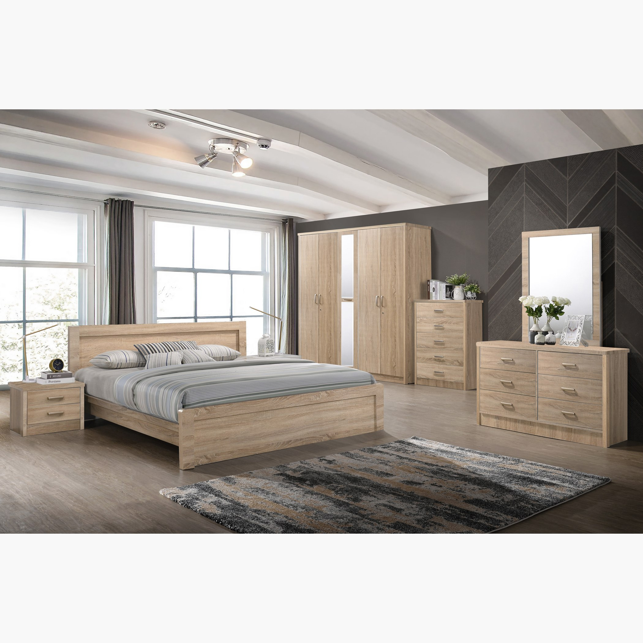 مرآة دون طاولة تزيين كبيرة 6 أدراج - كوبر من موڤو -hbxfurniture-bedroom-dressersandmirrors-image-5