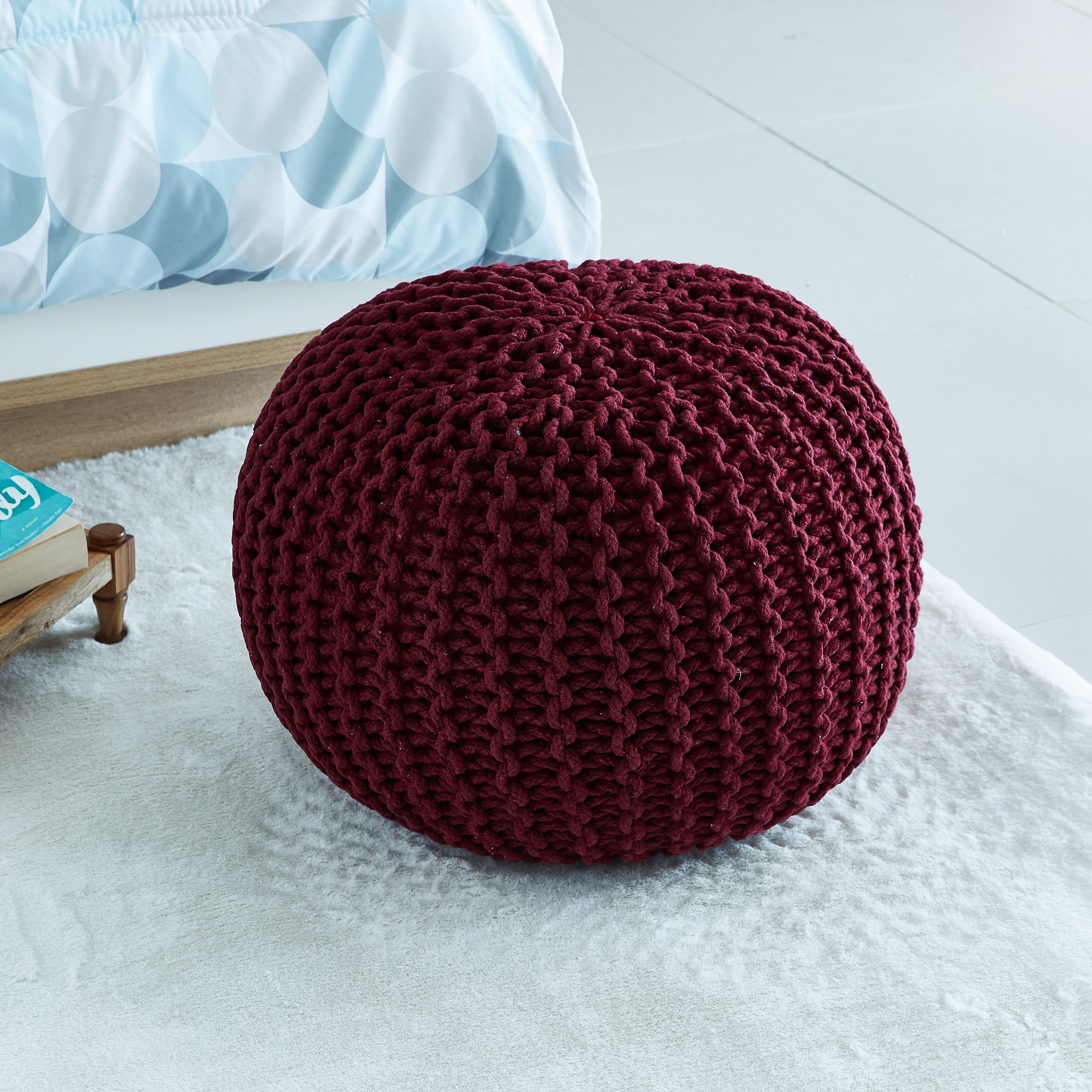 Knitted ottoman deals