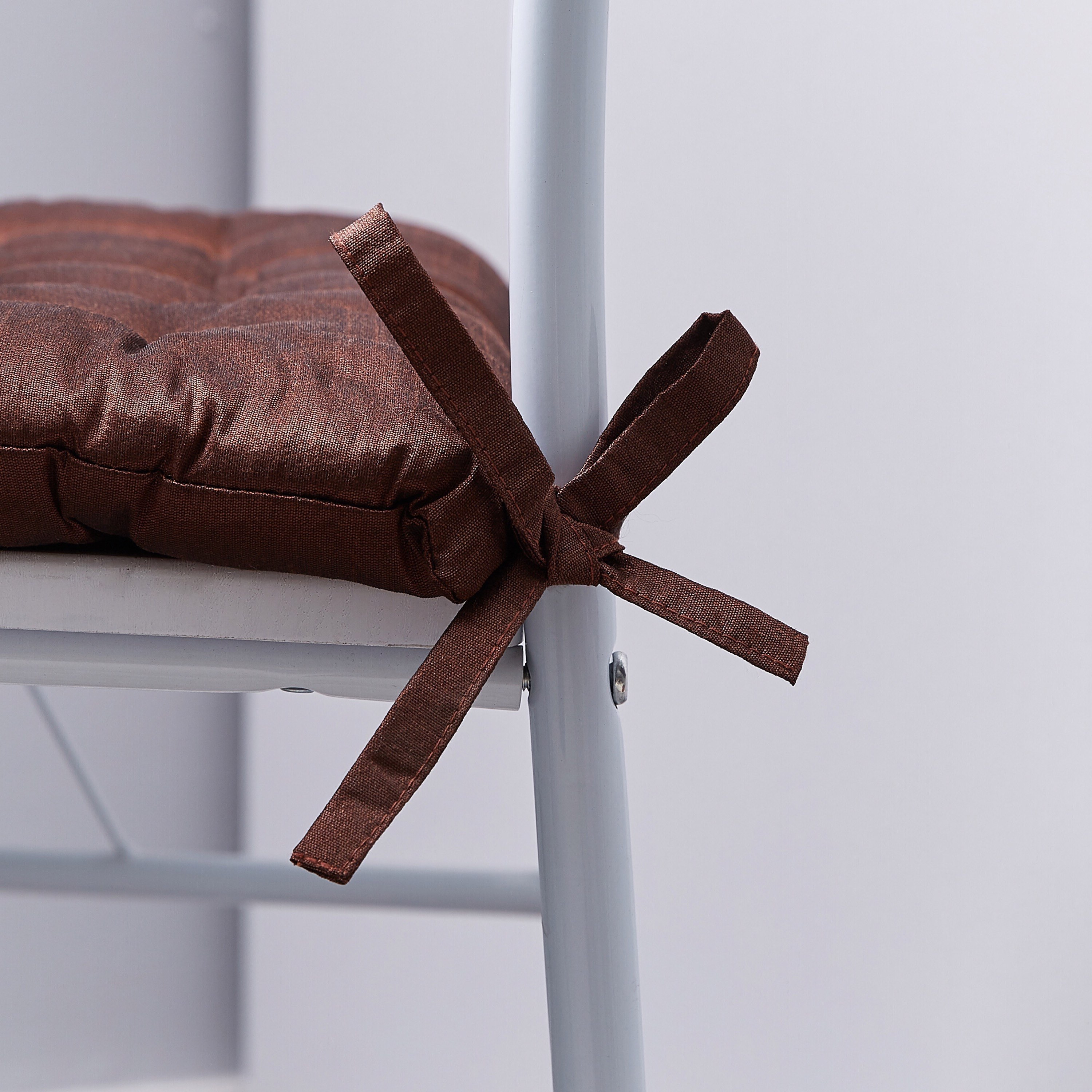 Dupioni Tucked Chair Pad - 40x40 cm-hbxhomeware-hbxdecorandfurnishings-image-2
