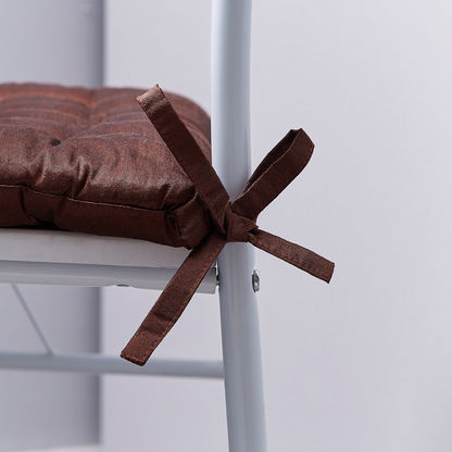 Dupioni Tufted Chair Pad - 40x40 cms