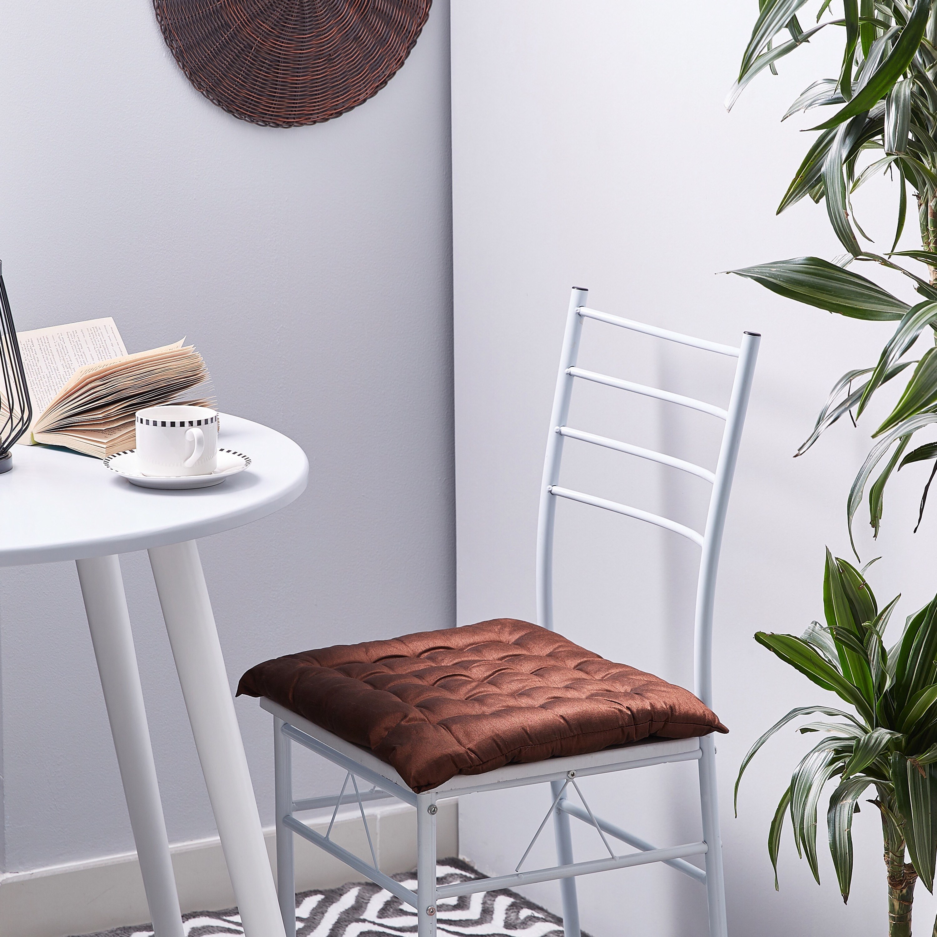 Dupioni Tucked Chair Pad - 40x40 cm-hbxhomeware-hbxdecorandfurnishings-image-3