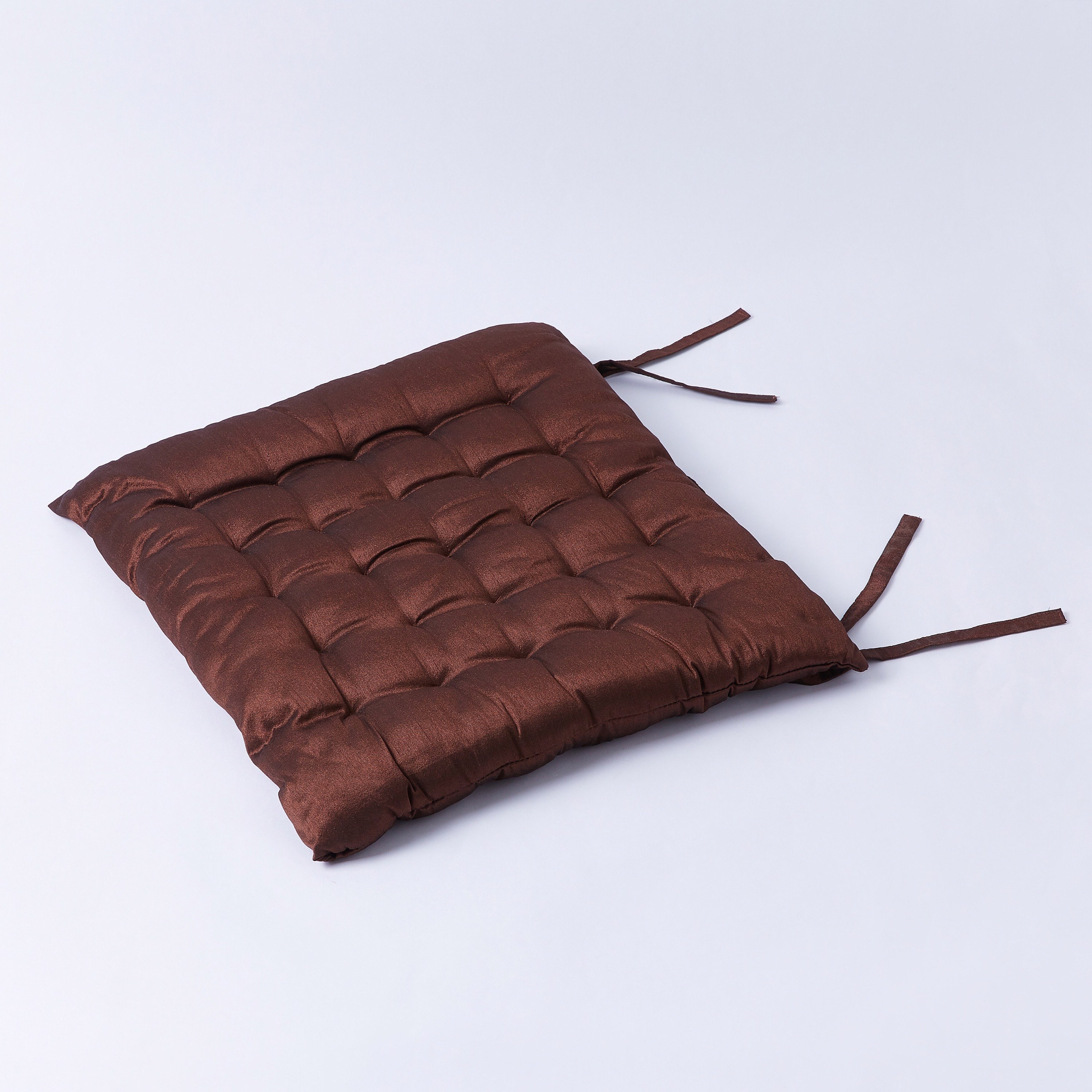 Dupioni Tucked Chair Pad - 40x40 cm-hbxhomeware-hbxdecorandfurnishings-image-4
