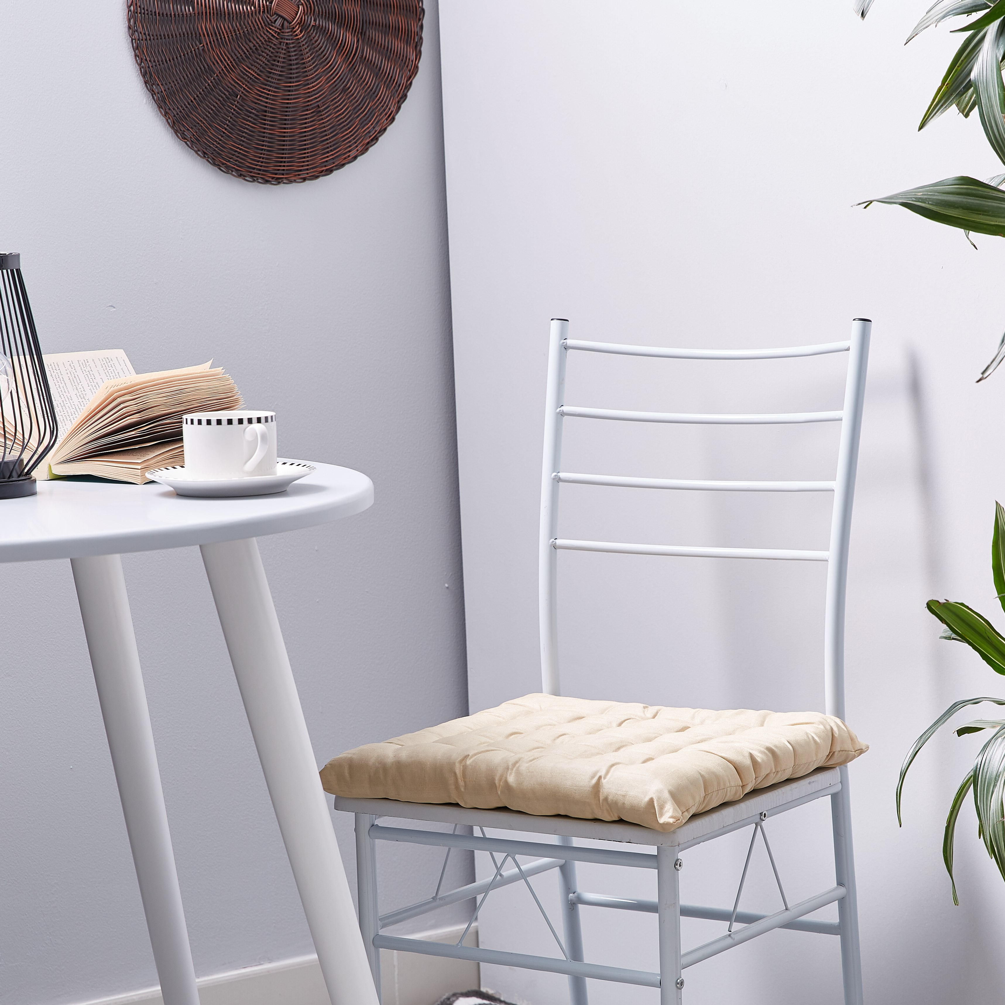 Dupioni Tucked Chair Pad - 40x40 cm-hbxhomeware-hbxdecorandfurnishings-image-3