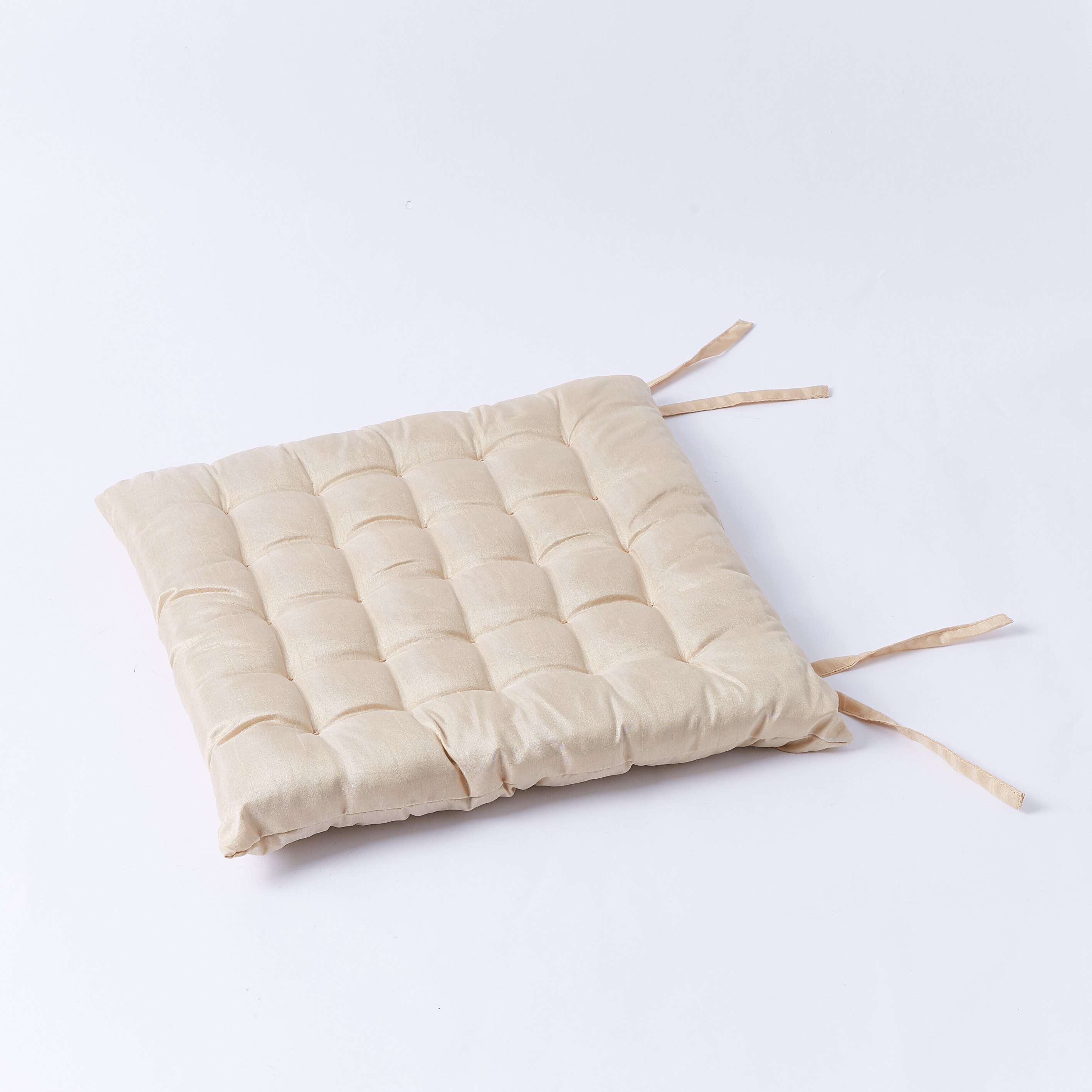 Dupioni Tucked Chair Pad - 40x40 cm-hbxhomeware-hbxdecorandfurnishings-image-4