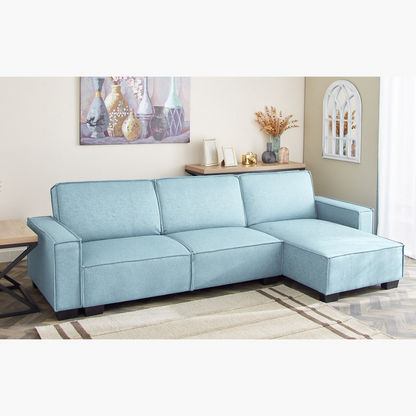 Miller 5-Seater Left Right Facing Fabric Corner Sofa Bed-Corner Sofas-image-0