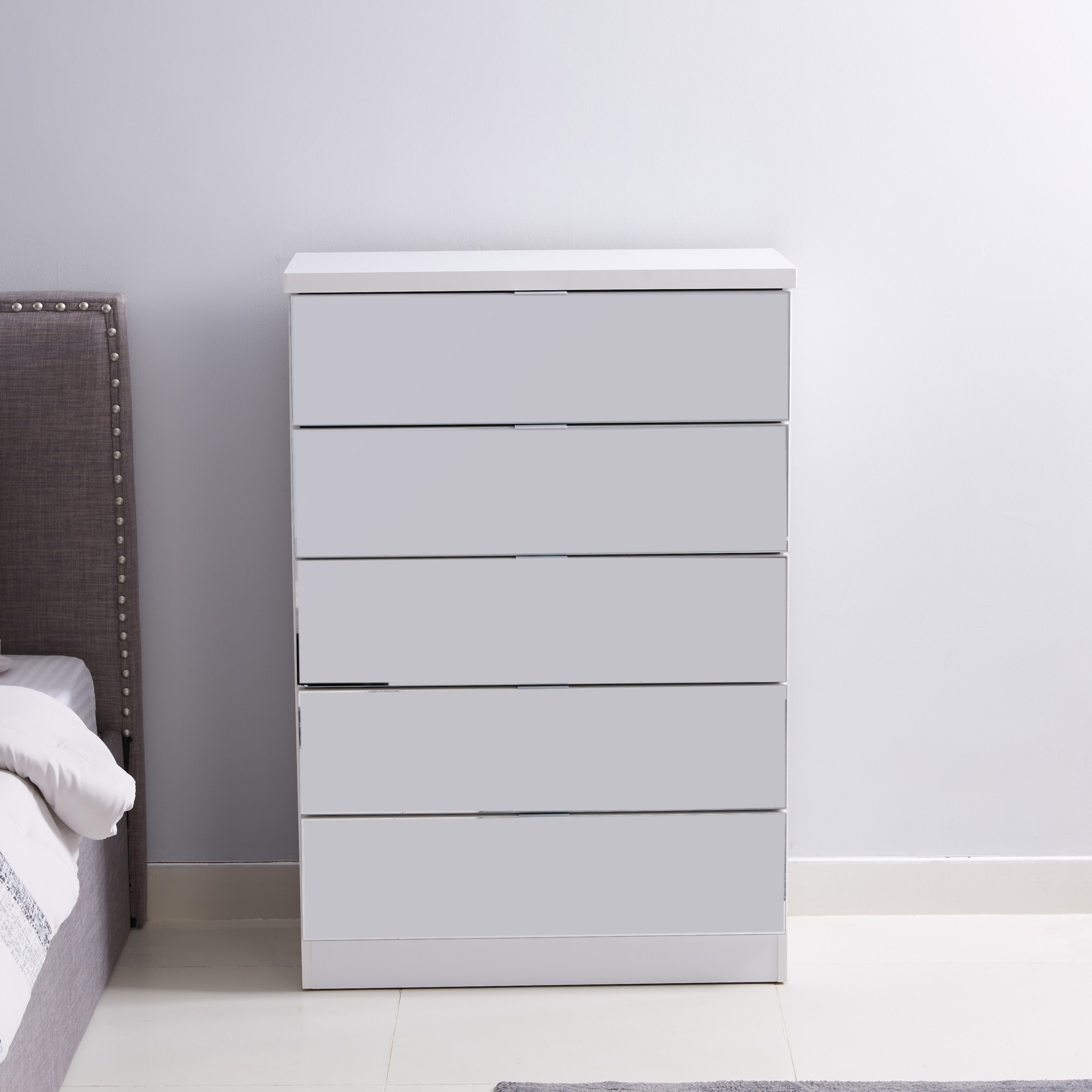 وحدة تخزين بـ 5 أدراج ومرآة من تايلور-hbxfurniture-dressersandchests-chestofdrawers-image-1