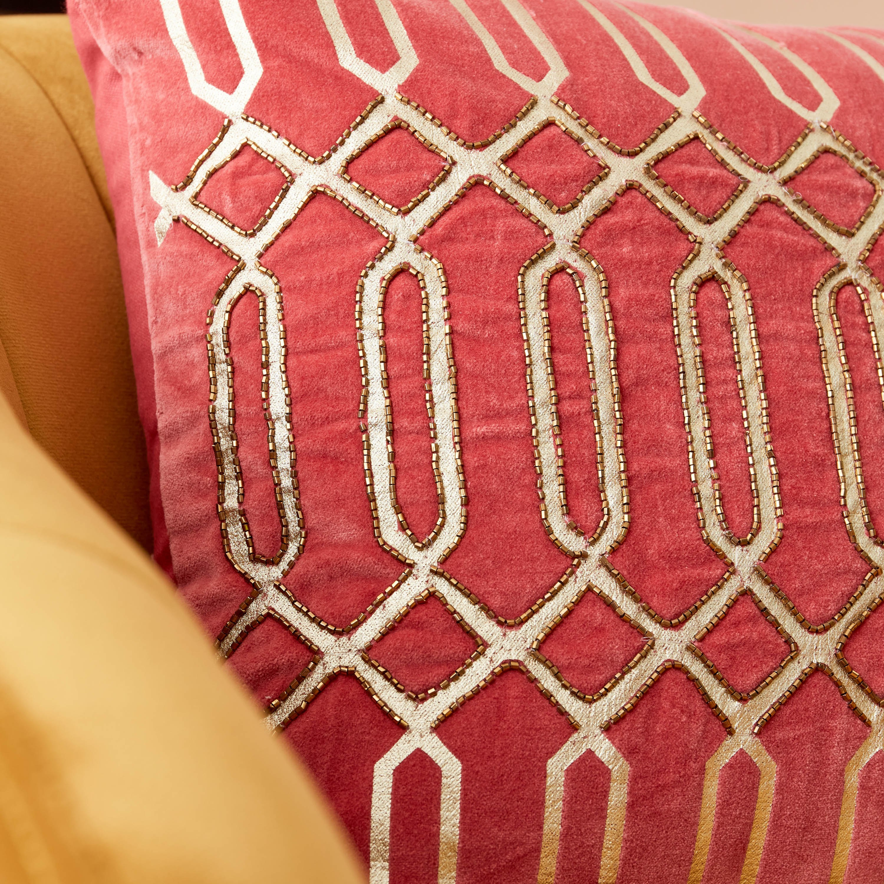 غطاء وسادة مزيّن بطبعات فويل من كلارك - 45x45 سم-hbxhomeware-cushionsandcovers-cushioncovers-image-2