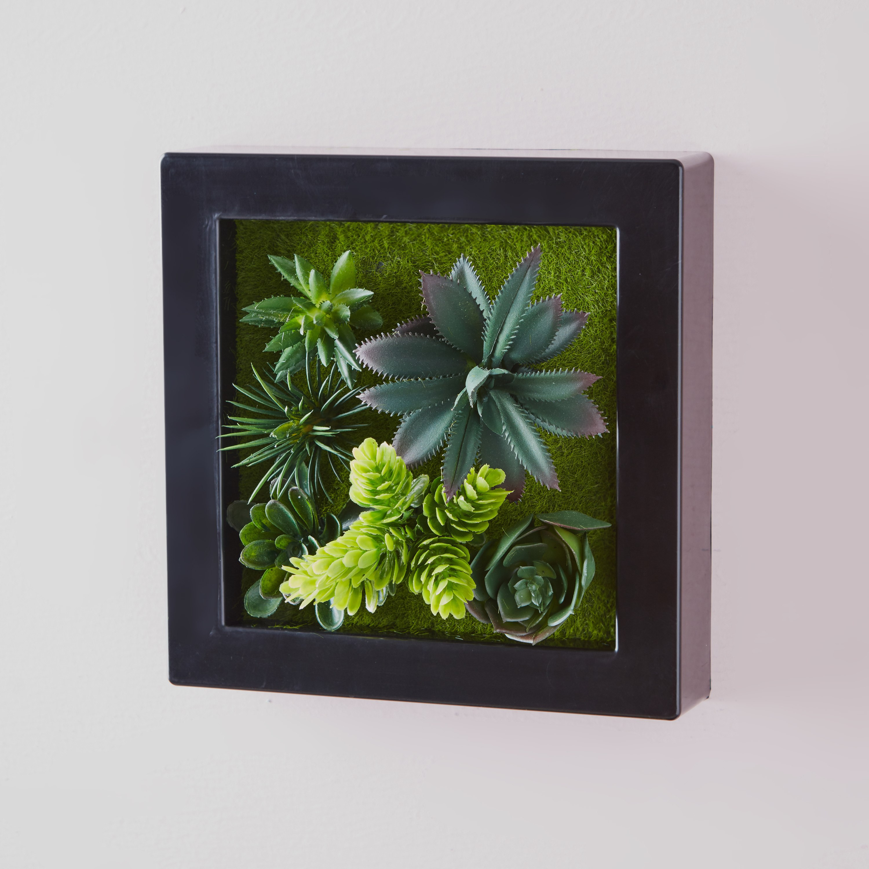 إطار ديكور حائط بنبتة اصطناعيّة خضراء-hbxdecorandfurnishings-homeaccessories-artificialflowersandplants-image-2