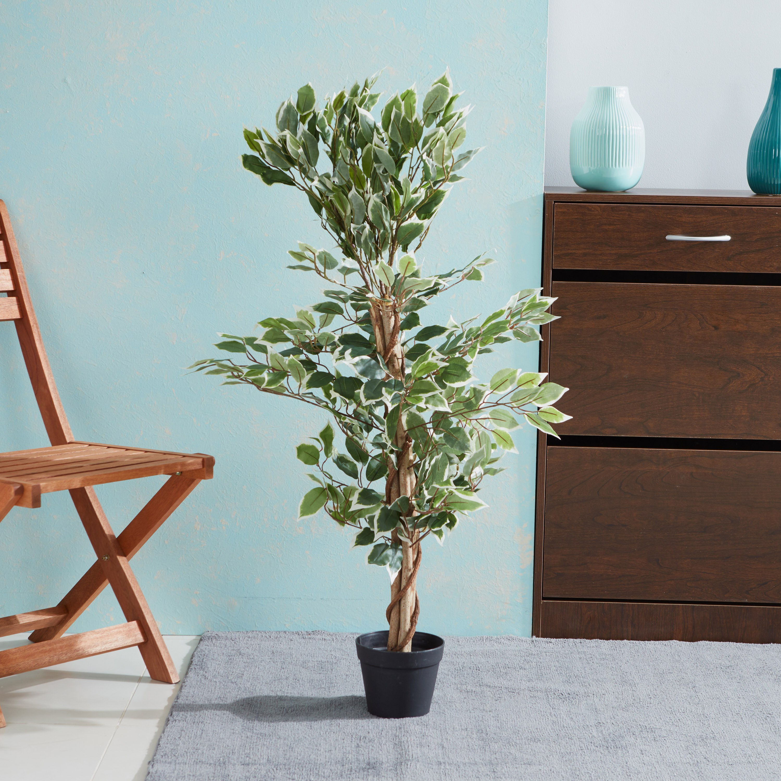 نبتة فلورا للديكور مع مزهرية-hbxdecorandfurnishings-homeaccessories-artificialflowersandplants-image-1