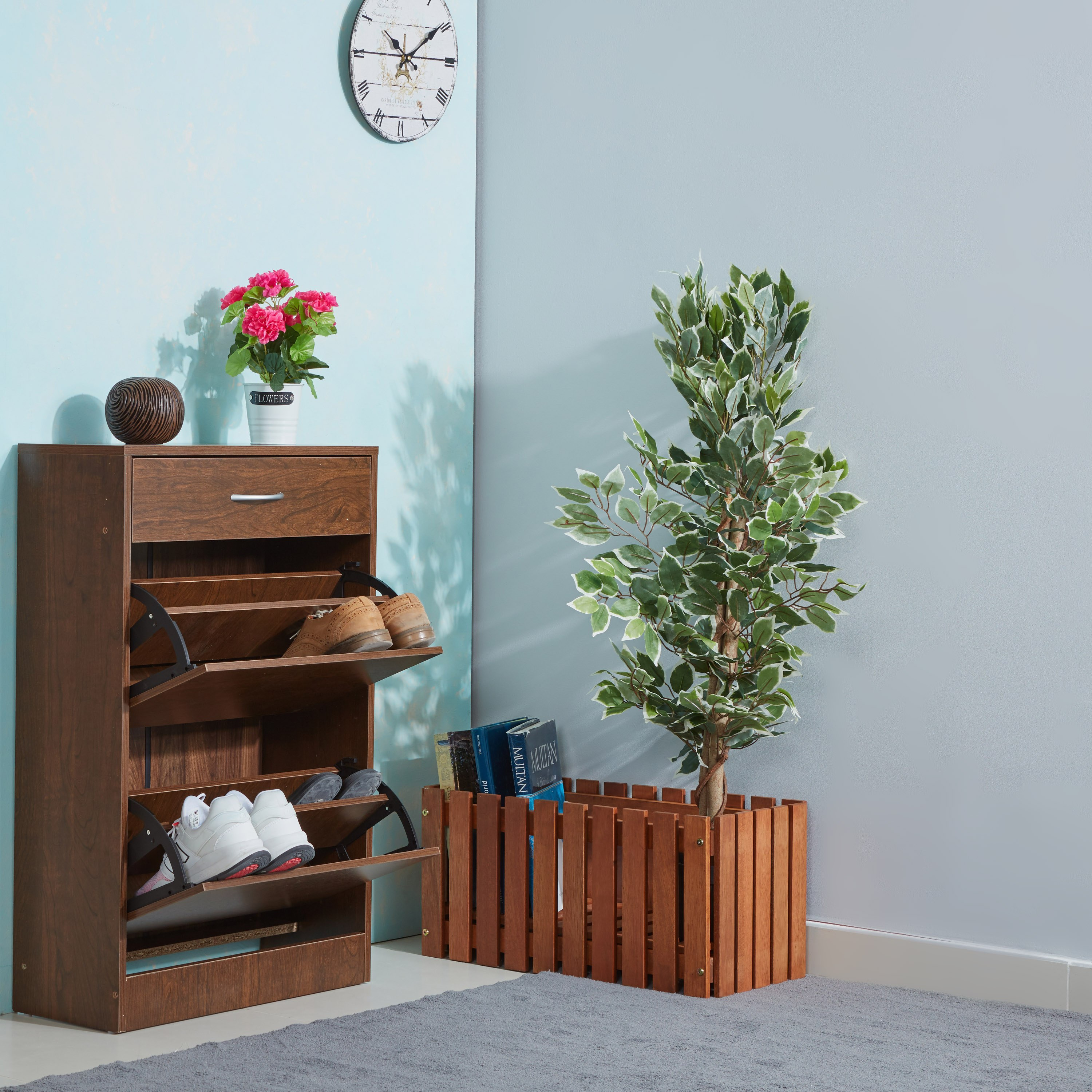 نبتة فلورا للديكور مع مزهرية-hbxdecorandfurnishings-homeaccessories-artificialflowersandplants-image-3