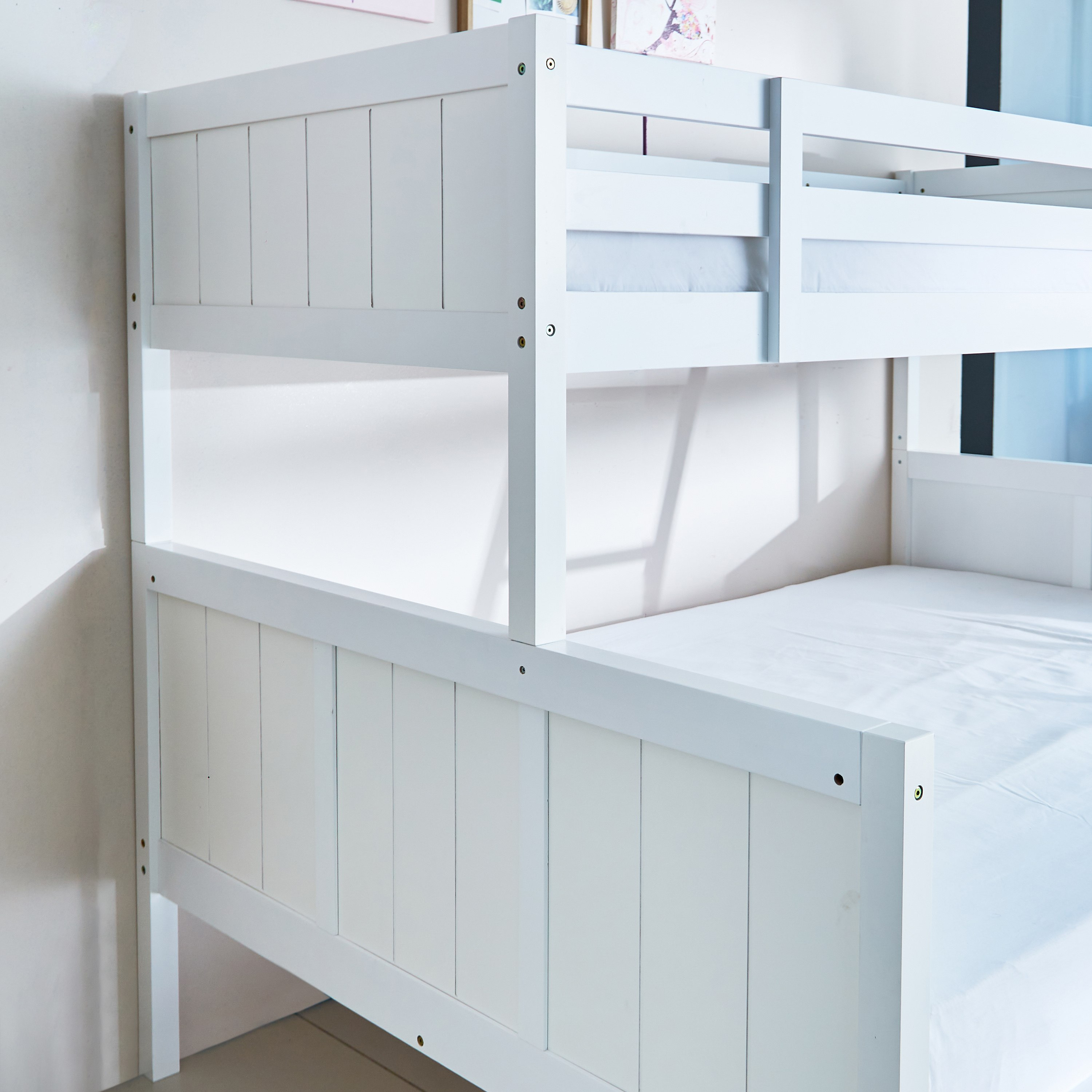 سرير طابقين مزدوج فردي + كوين من هامبتون أوسلو - 90x200 + 140x200 سم-hbxkidsandyouth-bedsandbedsets-bunkbeds-single-image-6