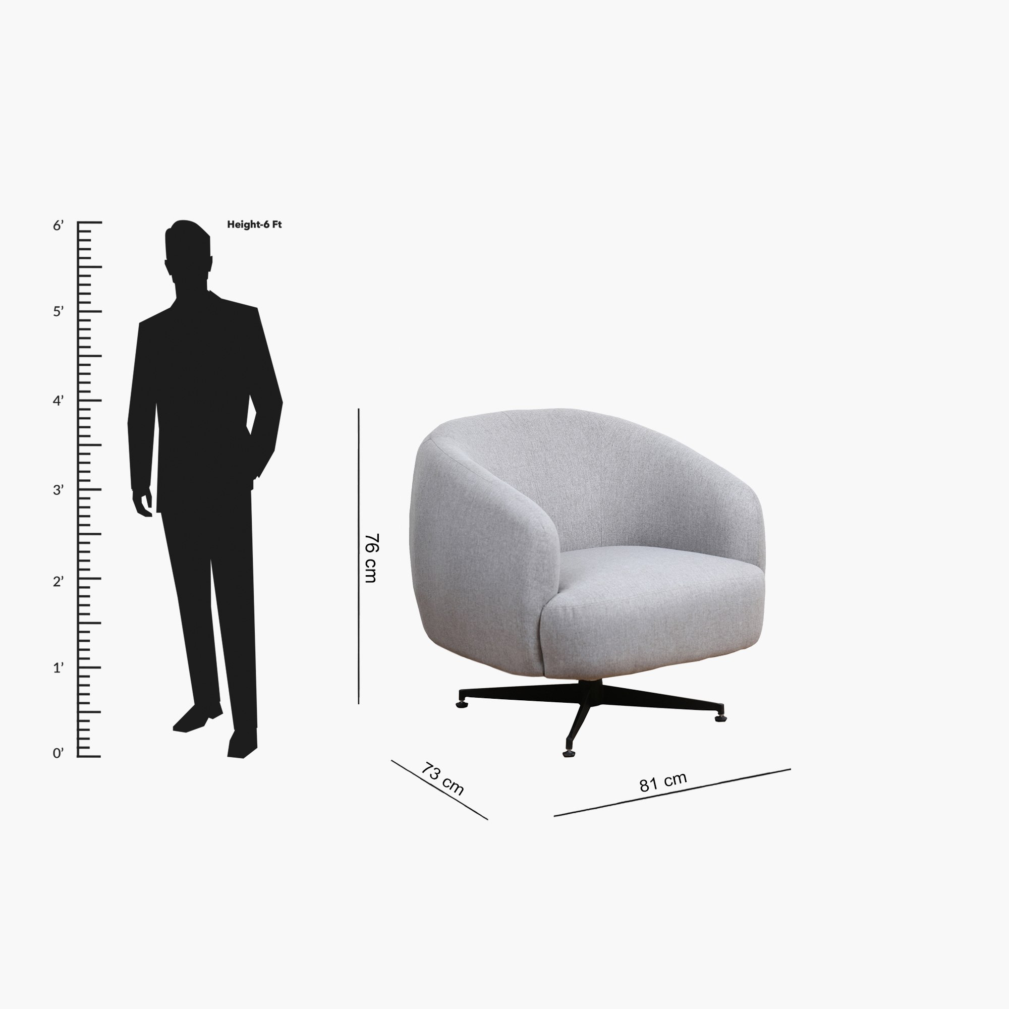 كرسي دوّار قماشي مقعد واحد بمساند ذراعين من ميلر-hbxfurniture-sofasandarmchairs-armchairs-image-6