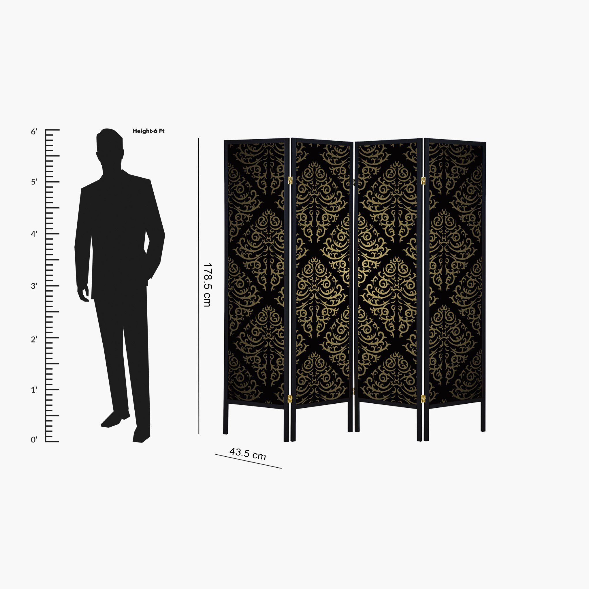 وحدة شاشة 4 ألواح بطبعات من أرابيسك-hbxfurniture-office-bookcases-image-7