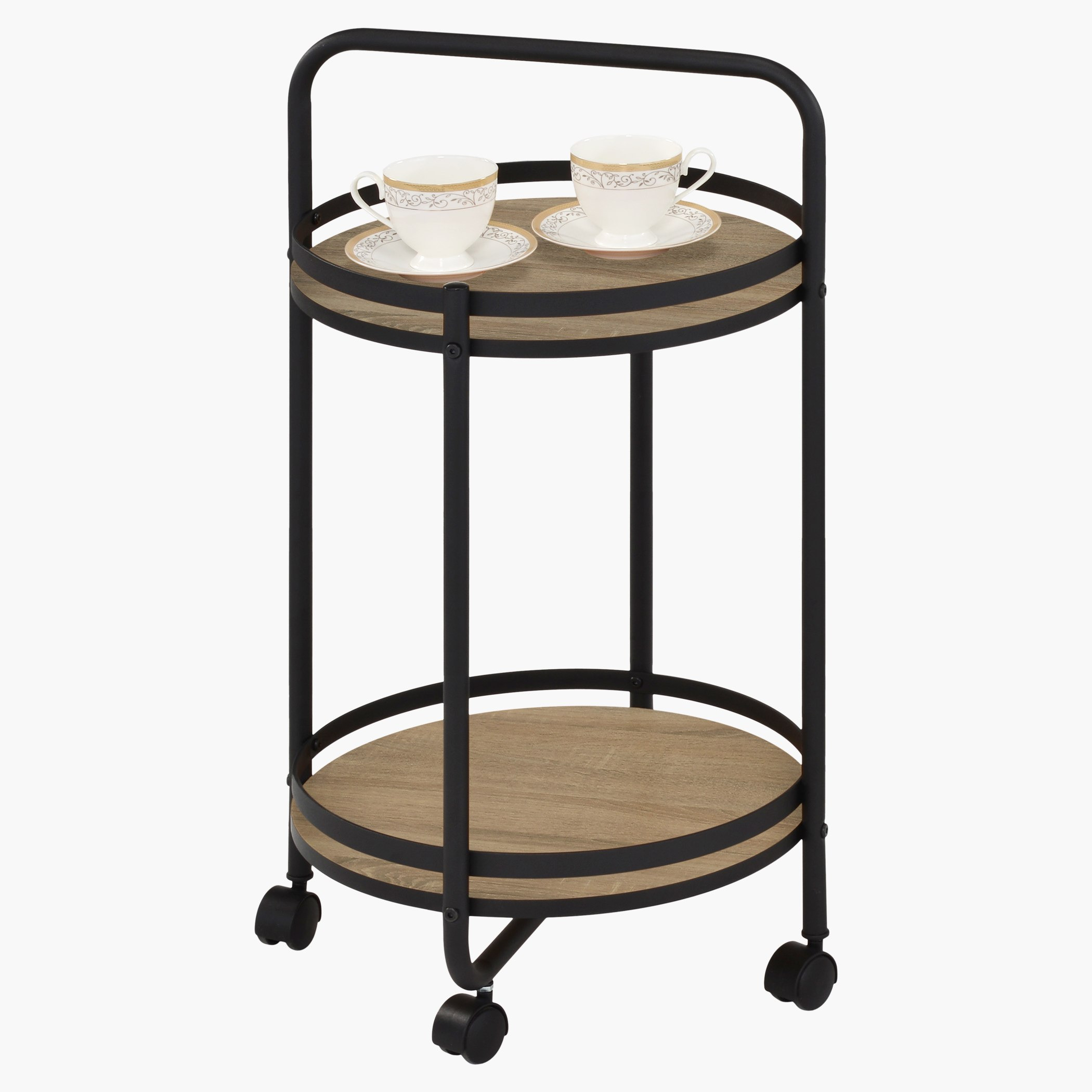 عربة ضيافة مستديرة بطابقين من أربان-hbxlivingroom-tablesandstands-servingtrolleys-image-1