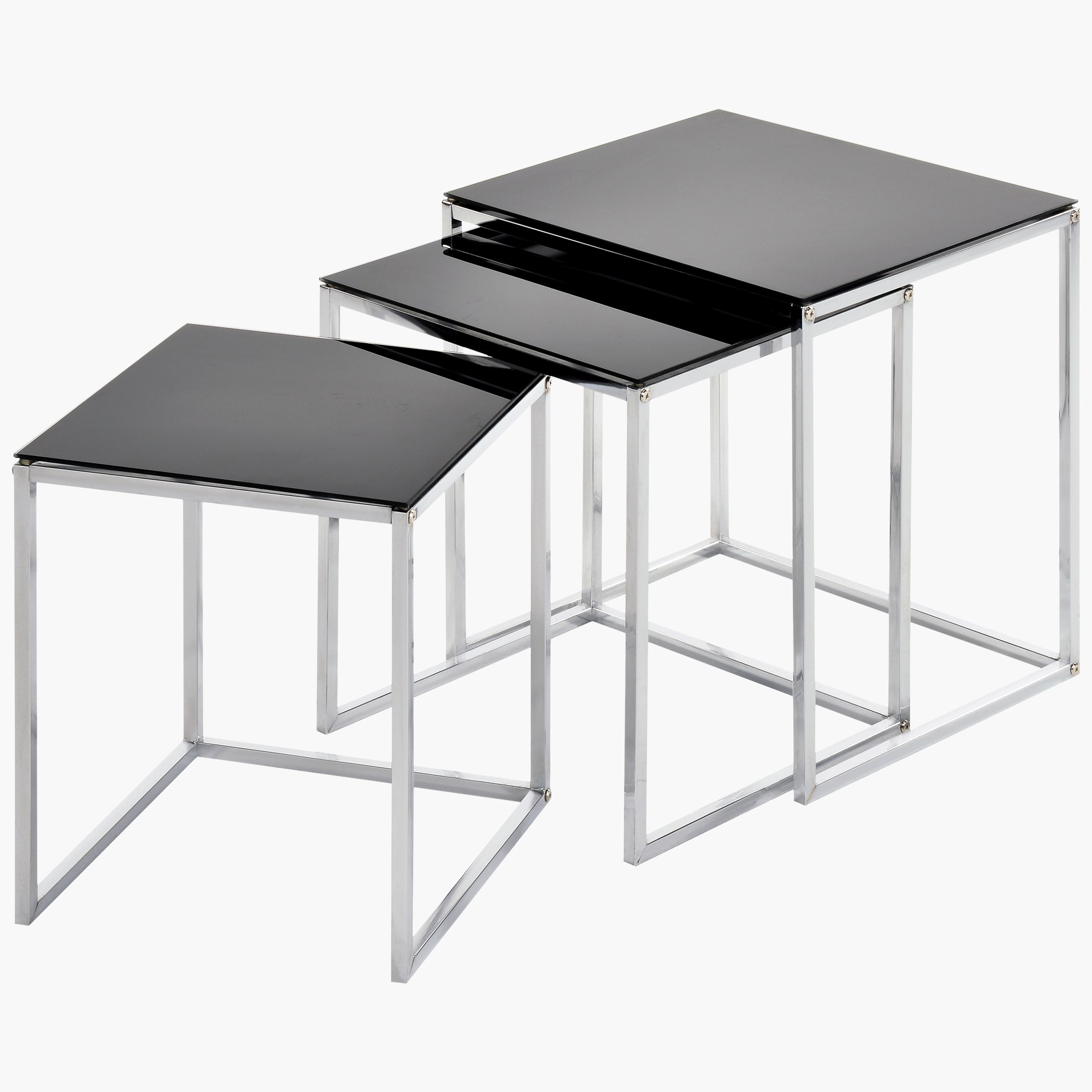 طاولات متداخلة بتشطيب لامع من زارا- طقم من 3 قطع-hbxfurniture-livingroom-nestingtables-image-1