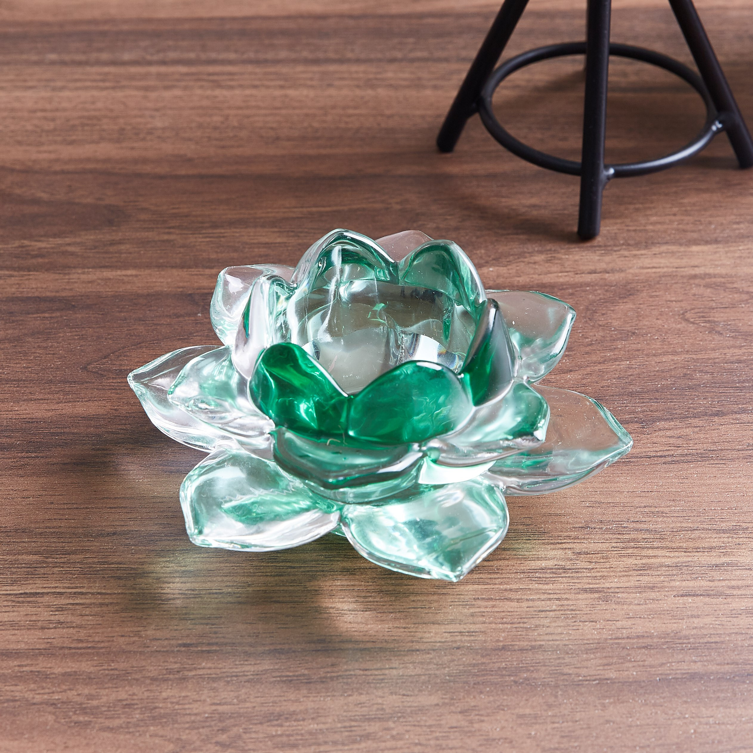 حامل شموع صغيرة زجاجي لوتس-hbxlivingroom-decorandaccessories-candleholders-image-1