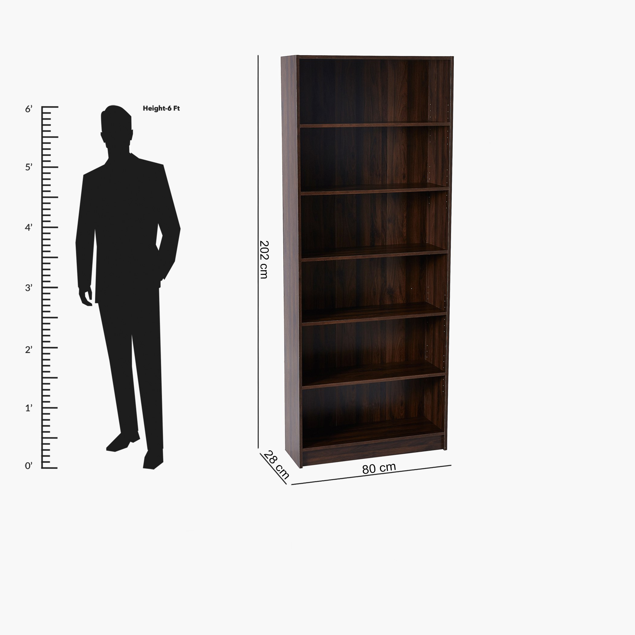 خزانة كتب 6 أرفف من أوسلو أفيان-hbxfurniture-office-bookcases-image-8