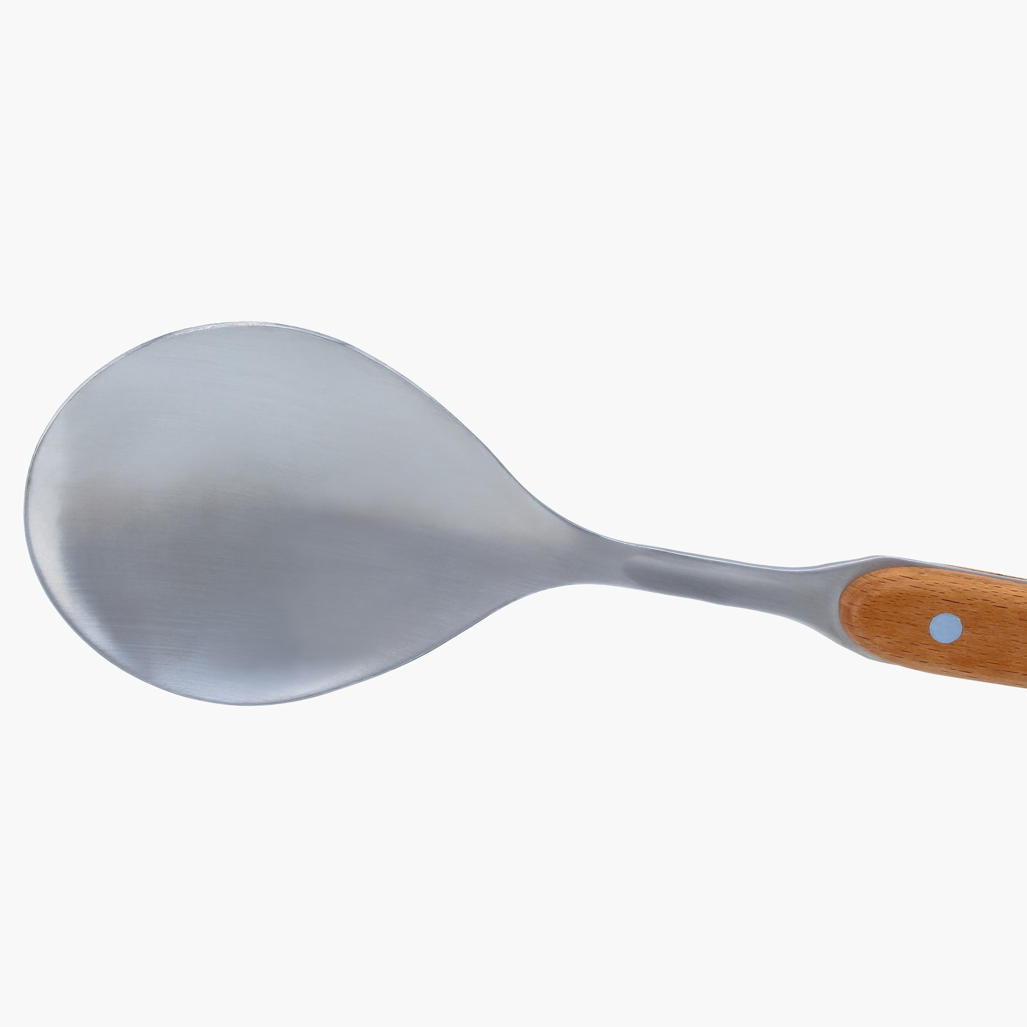 مغرفة ستانلس ستيل مسطحة بمقبض خشبي-hbxhomeware-hbxkitchen-image-3