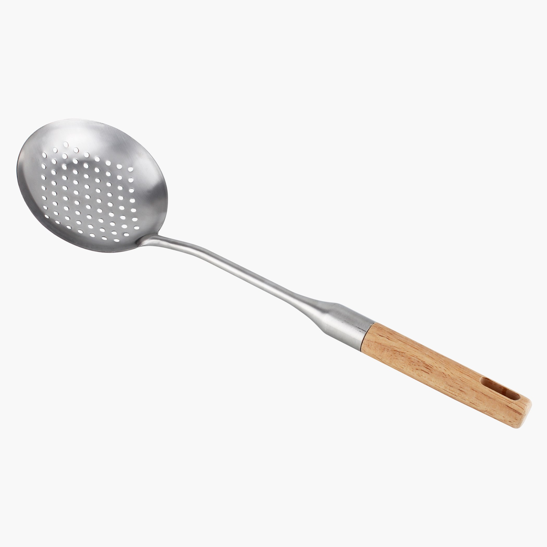 مغرفة طعام ستانلس ستيل بمقبض خشب-hbxhomeware-hbxkitchen-image-1