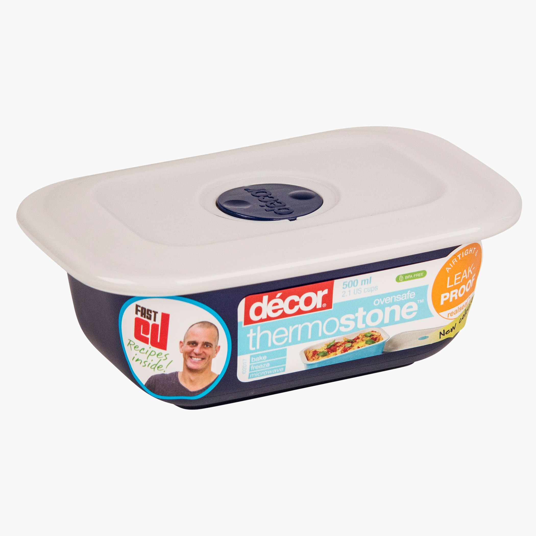 صحن خبز مستطيل بيضاوي ديكور ثيرموستون - 500 مل-hbxkitchen-bakeware-image-1
