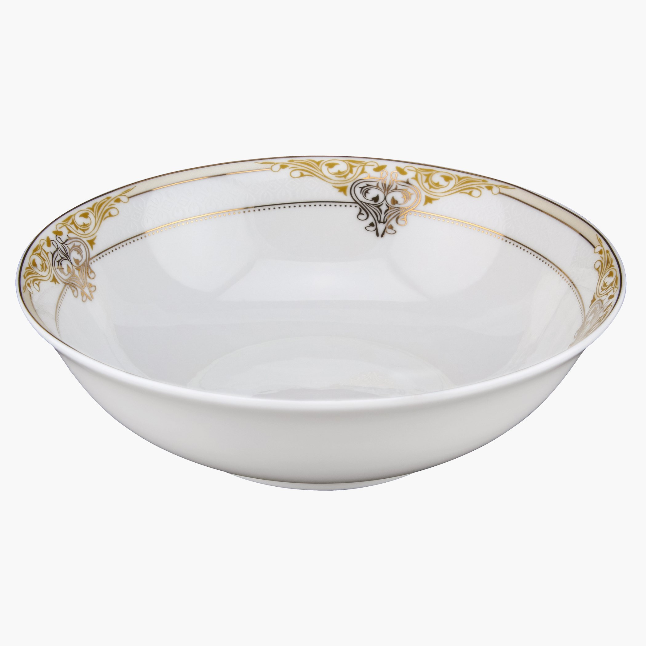 طبق عشاء بورسلين شبه مسطح - 23 سم-hbxdecorandfurnishings-tabletop-crockery-image-2