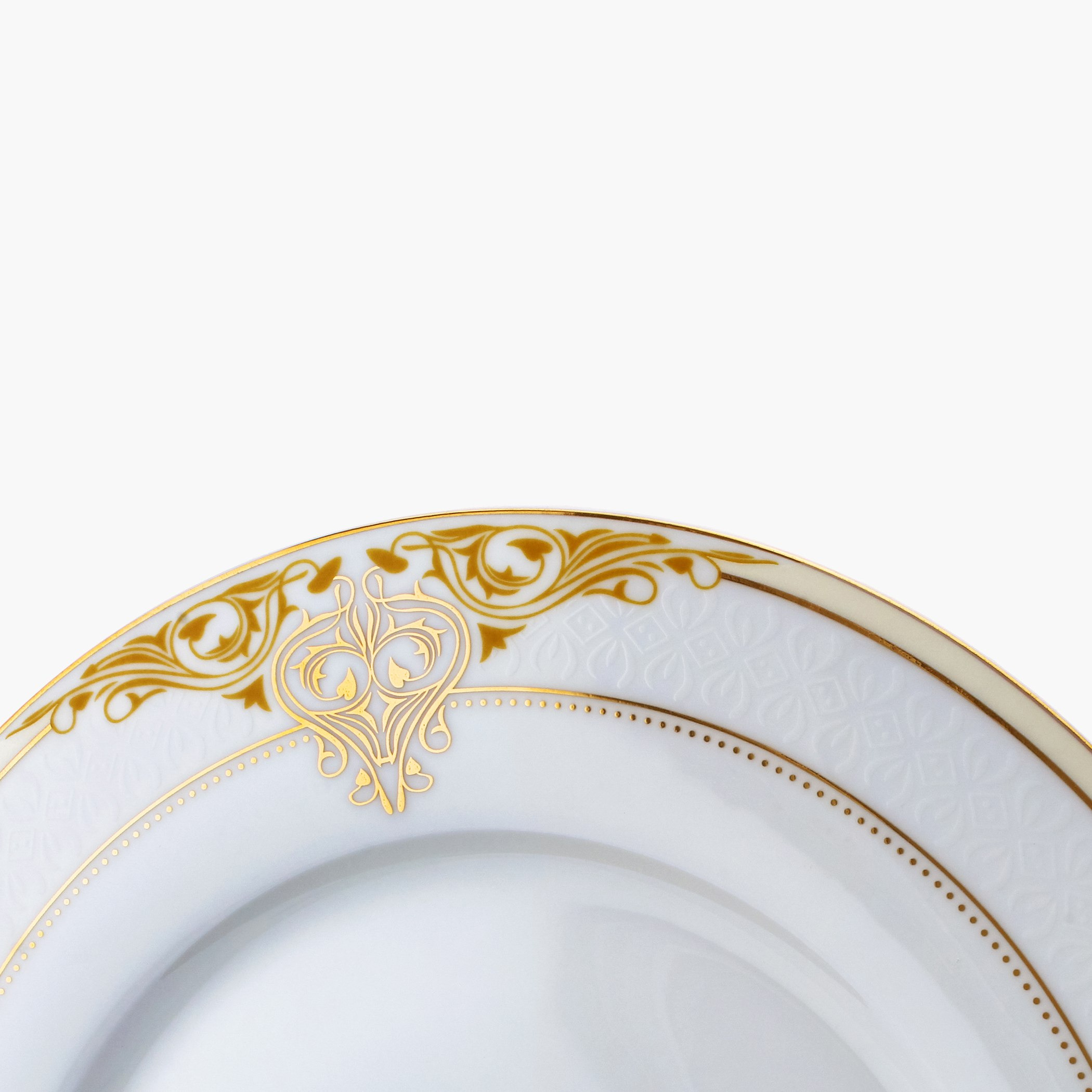 طبق عشاء بورسلين شبه مسطح - 23 سم-hbxdecorandfurnishings-tabletop-crockery-image-3