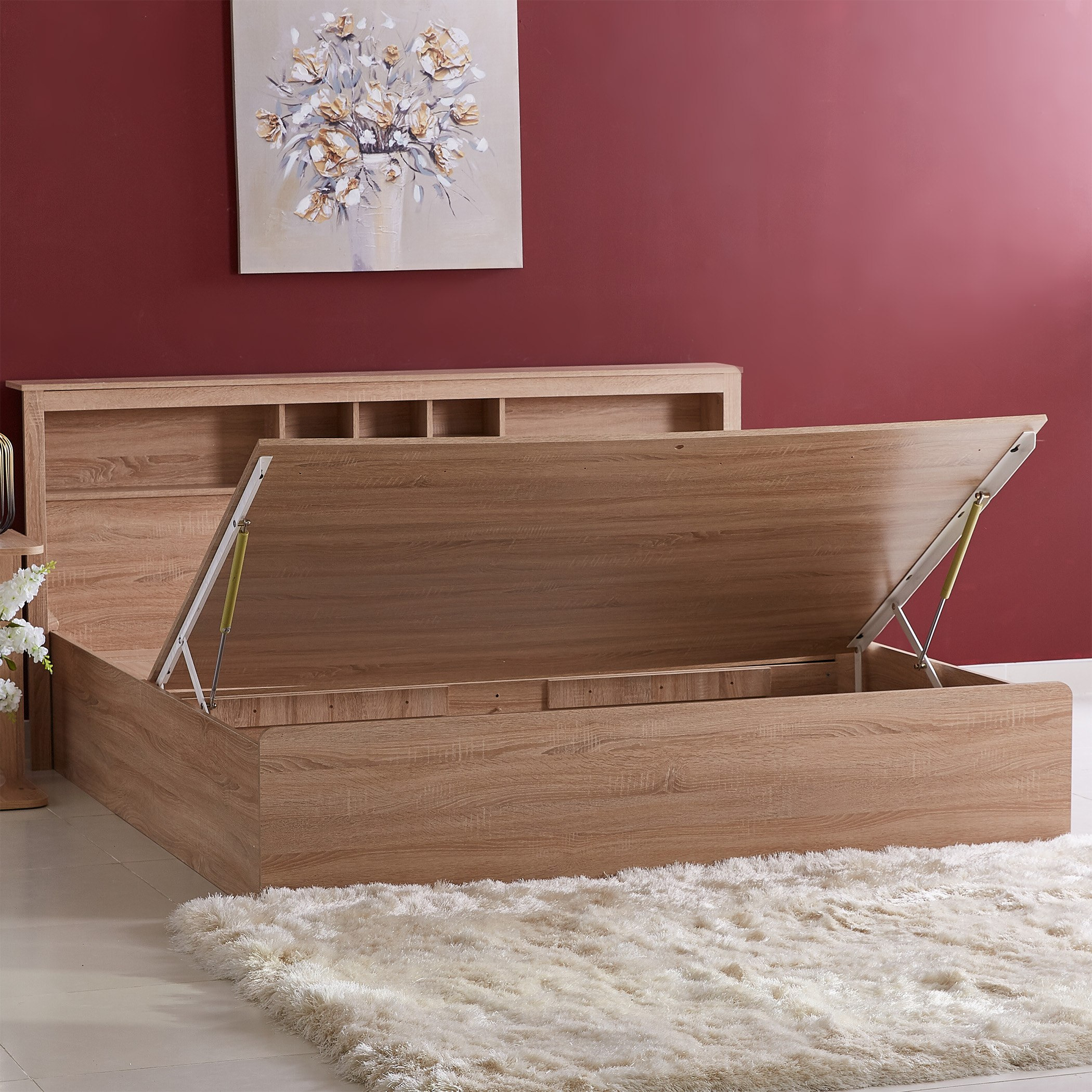 سرير كينج بوحدة تخزين هيدروليك - داكيني من موڤو - 180x200 سم-hbxfurniture-bedsandbedsets-beds-king-image-3