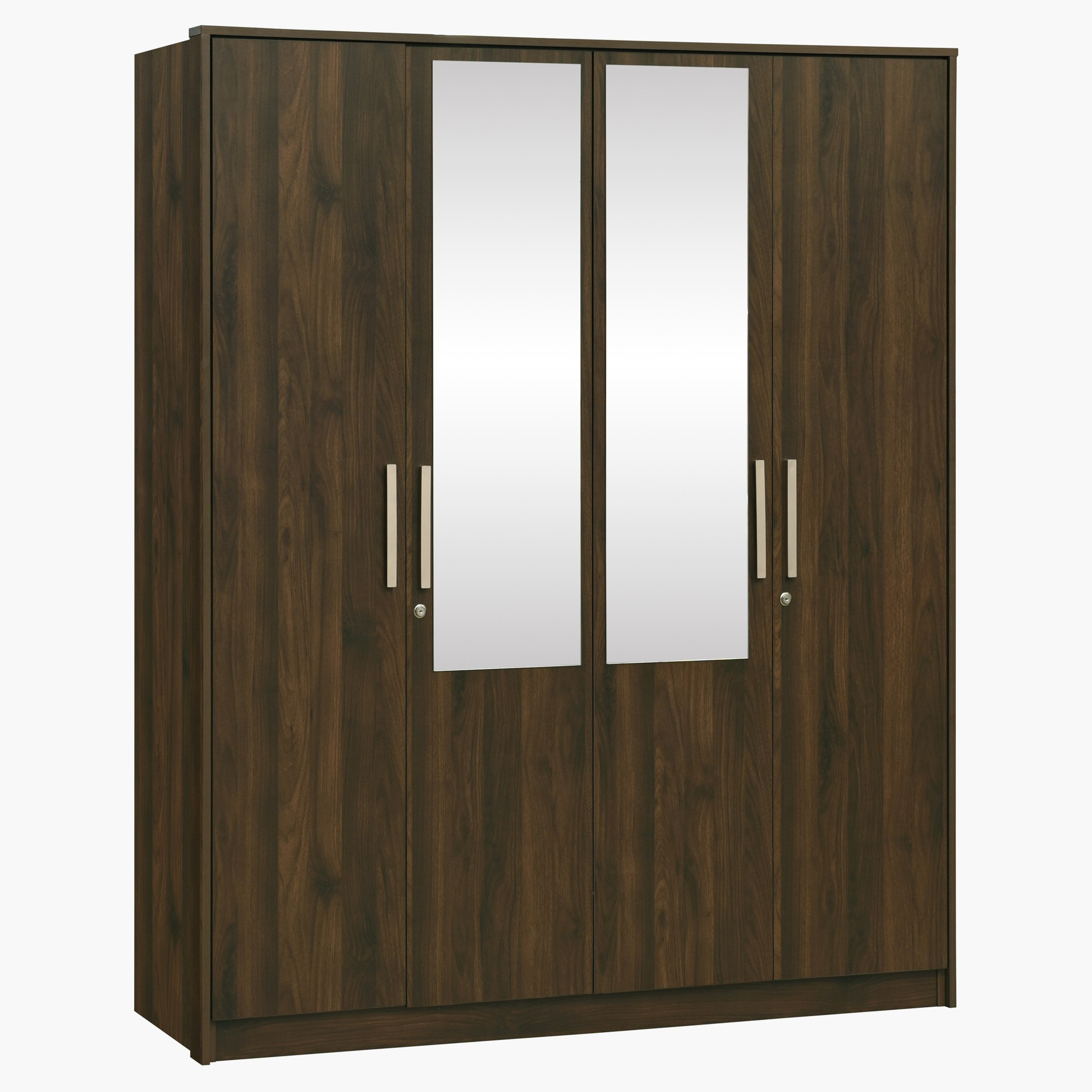 خزانة ملابس 4 أبواب مع 2 مرآة وأقفال - دازل من موڤو -hbxfurniture-wardrobes-image-1
