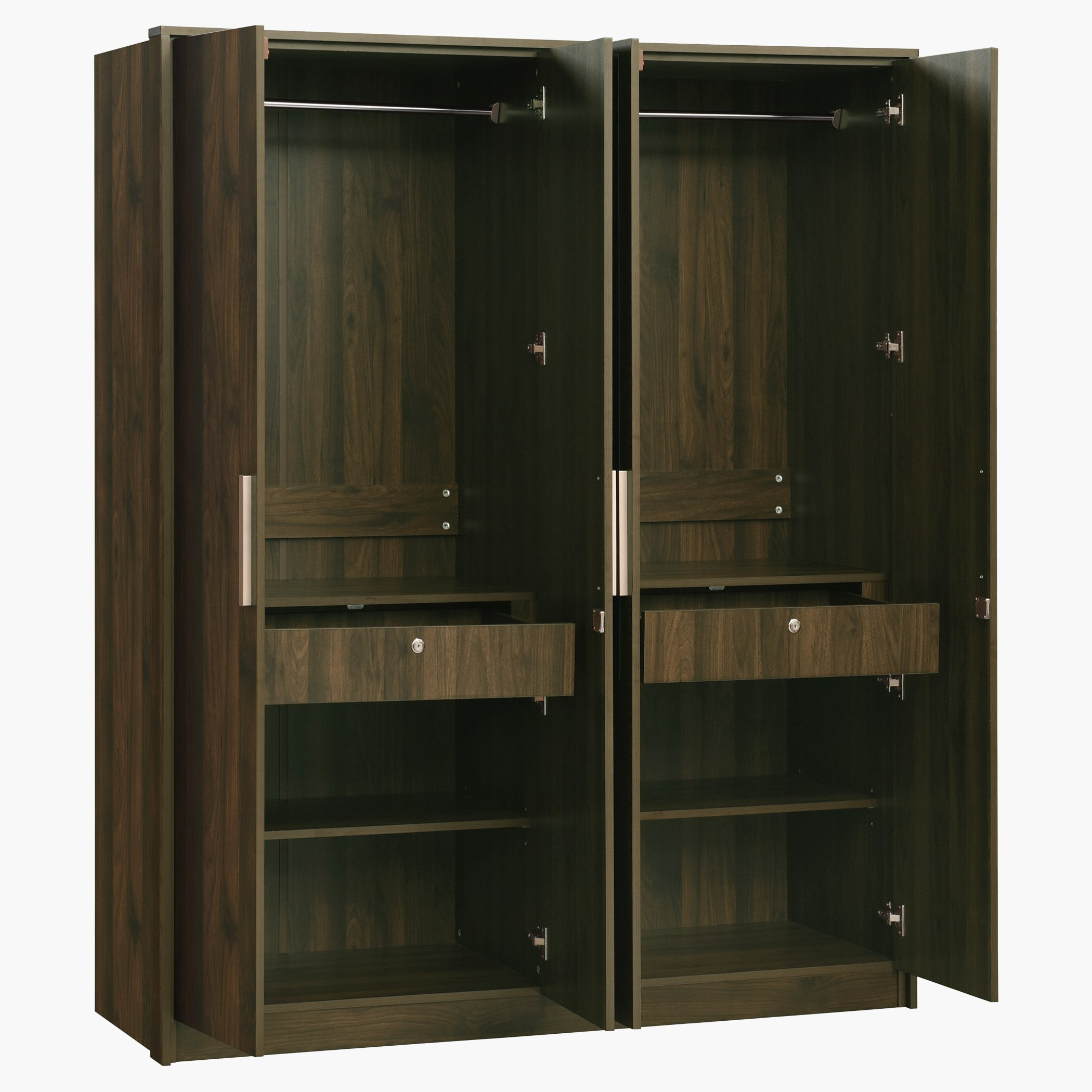 خزانة ملابس 4 أبواب مع 2 مرآة وأقفال - دازل من موڤو -hbxfurniture-wardrobes-image-3