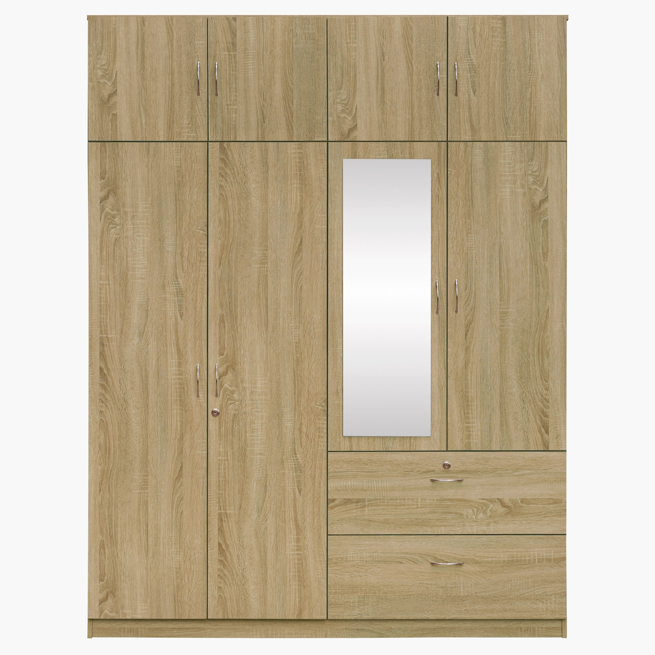 خزانة ملابس 8 أبواب مع 2 درج ومرآة - رومان من موڤو -hbxfurniture-wardrobes-image-2