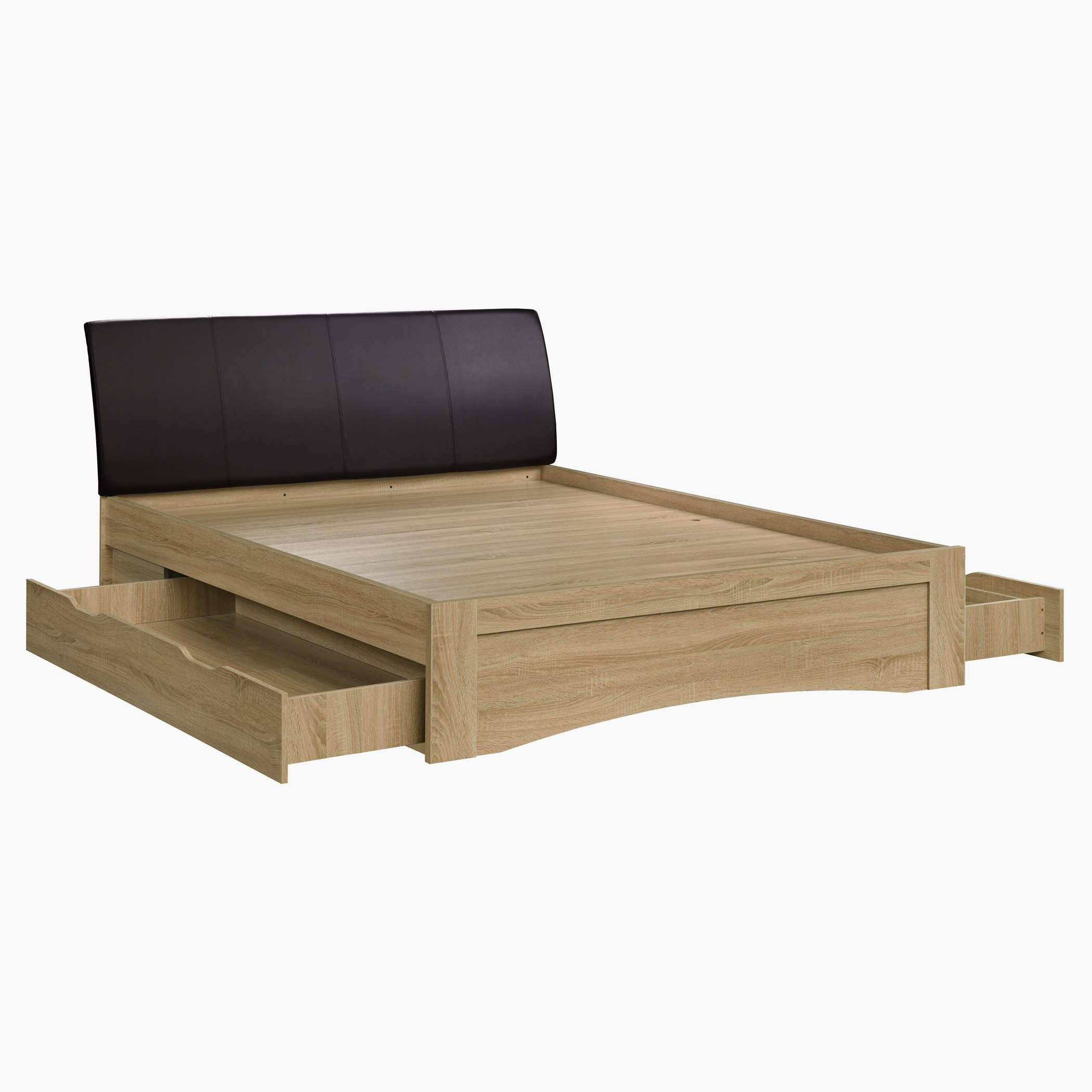 Movo Roman Queen Bed with Drawer Storage - 150x200 cm-hbxbedroom-bedsandbedsets-beds-queen-image-6