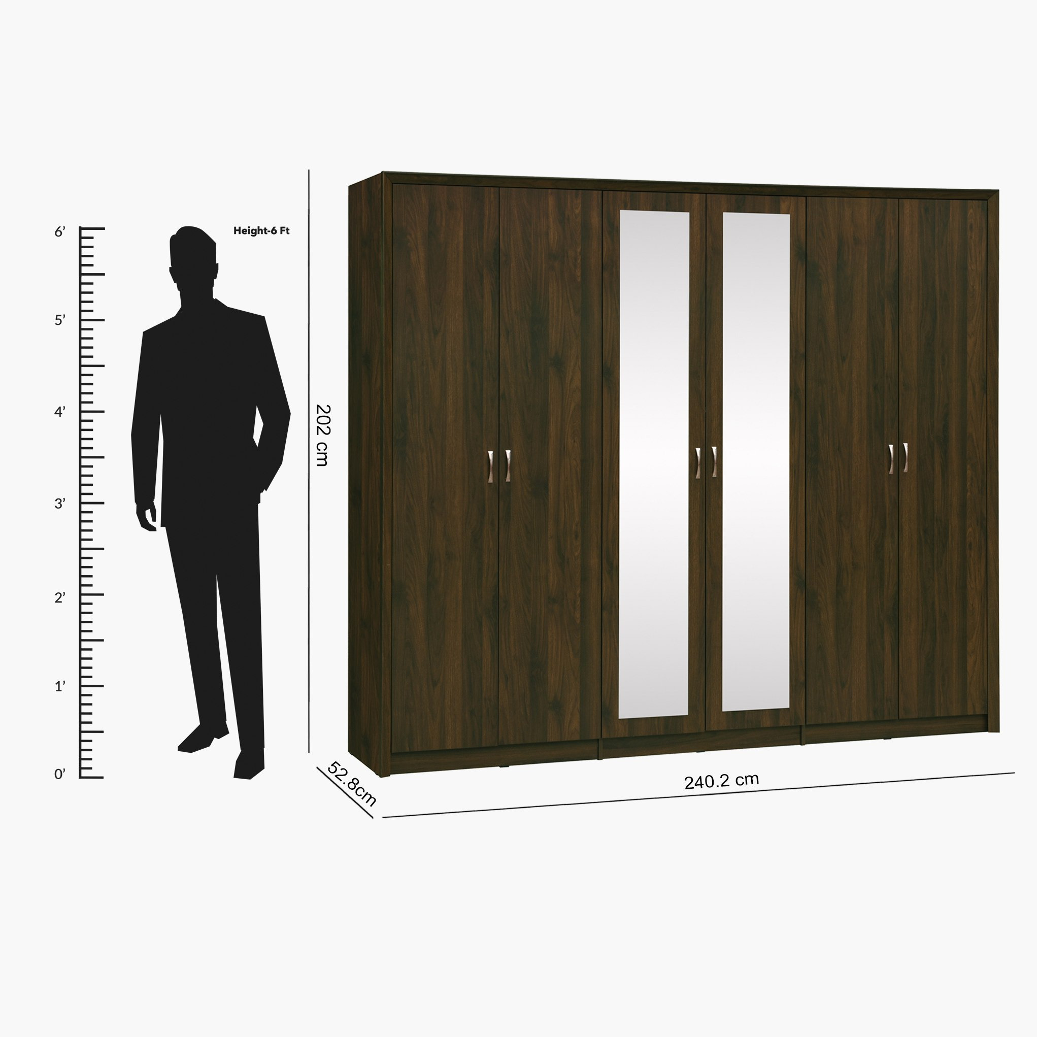 خزانة ملابس 6 أبواب مع 2 مرآة - ستارك من موڤو-hbxfurniture-wardrobes-image-7