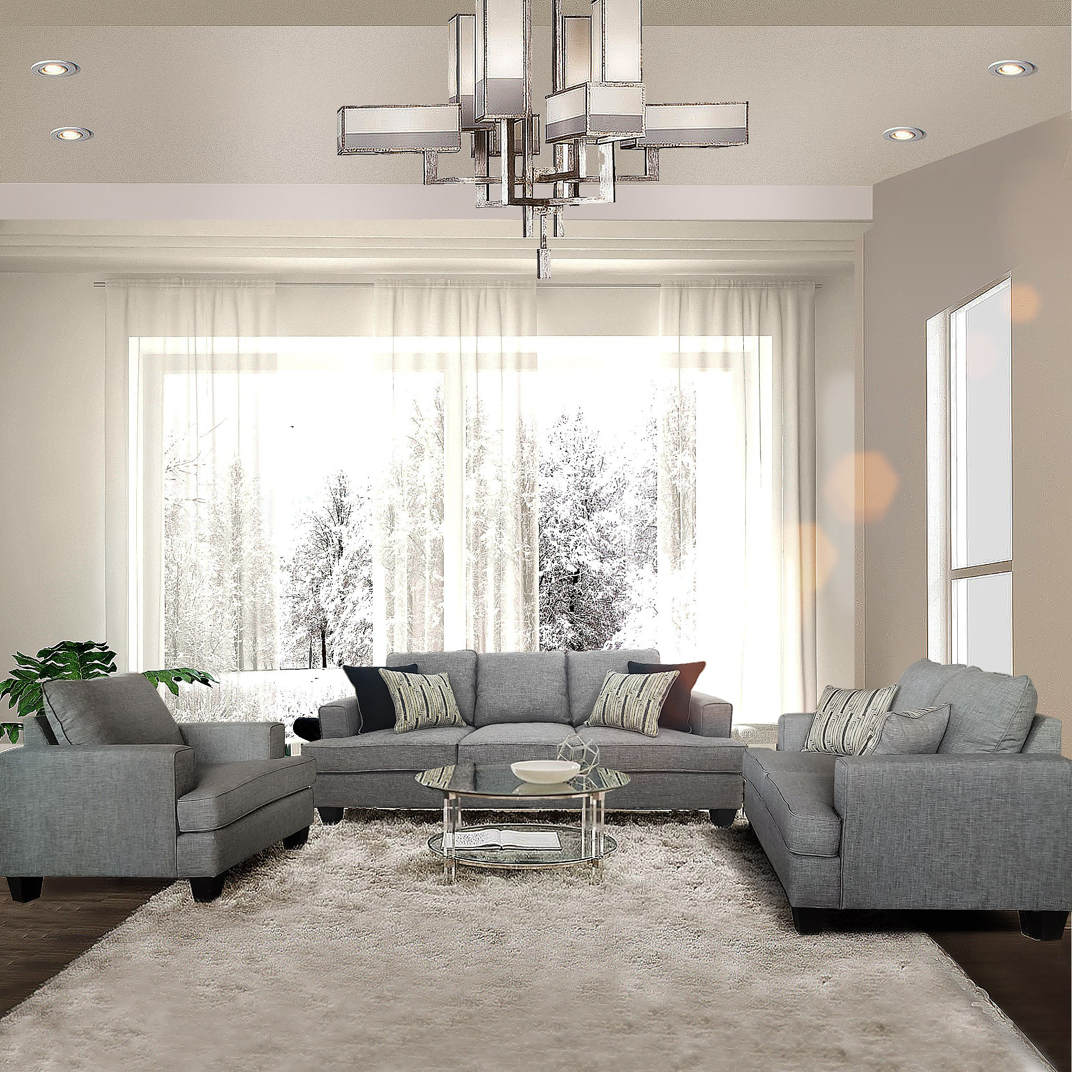 كنبة بمقعدين ووسائد مبعثرة من بورشام-hbxlivingroom-sofasandarmchairs-sofas-image-7