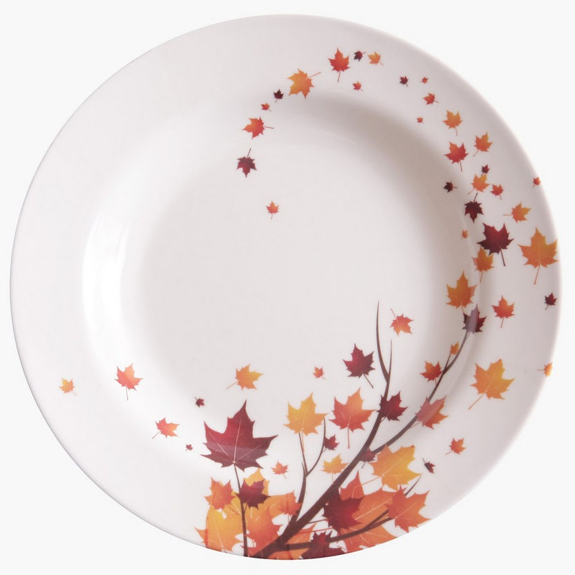 Vintage Leaves Melamine Soup Plate - 22.86 cm-Crockery-image-0