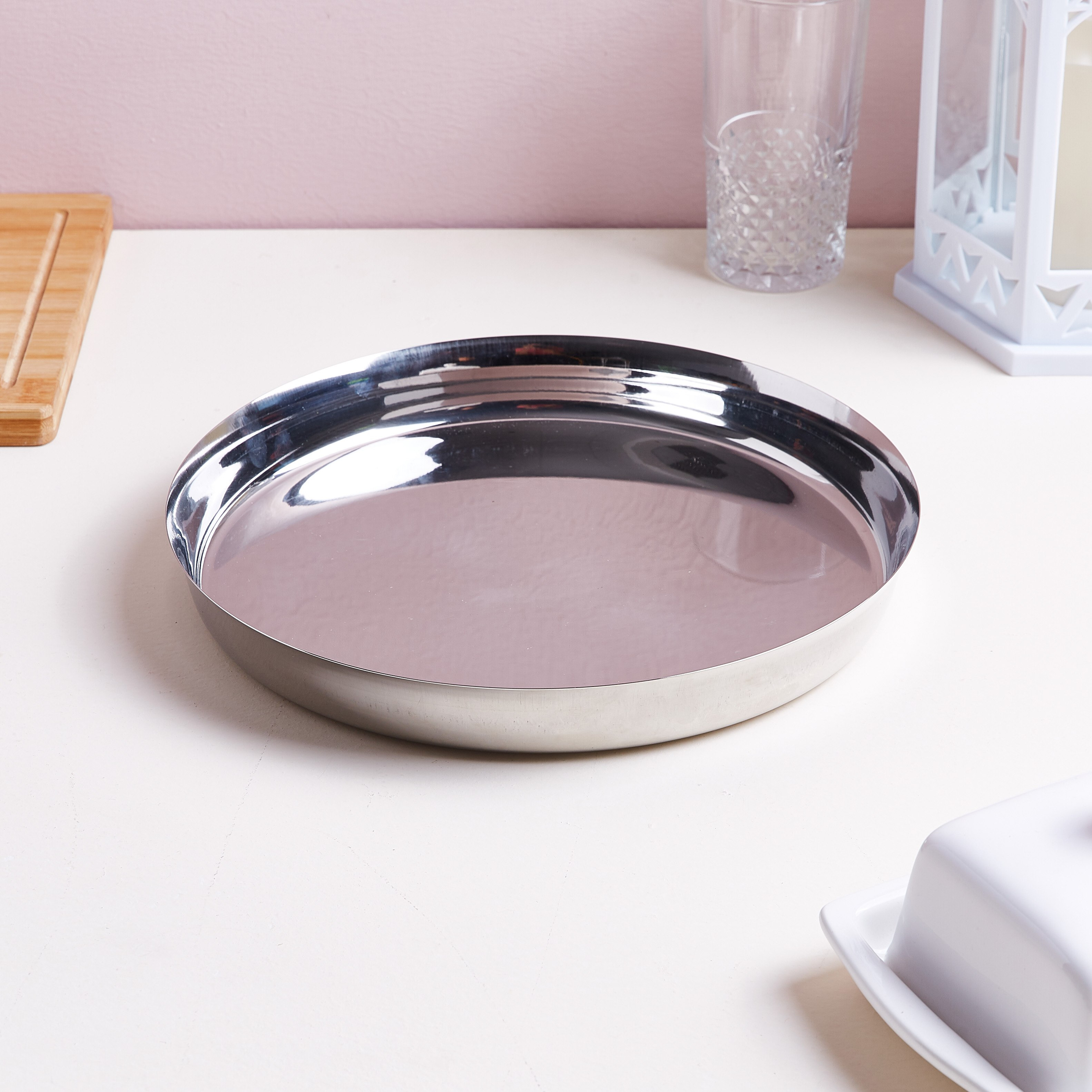 صحن ستانلس ستيل من فيونا - 26 سم-hbxdecorandfurnishings-tabletop-crockery-image-2