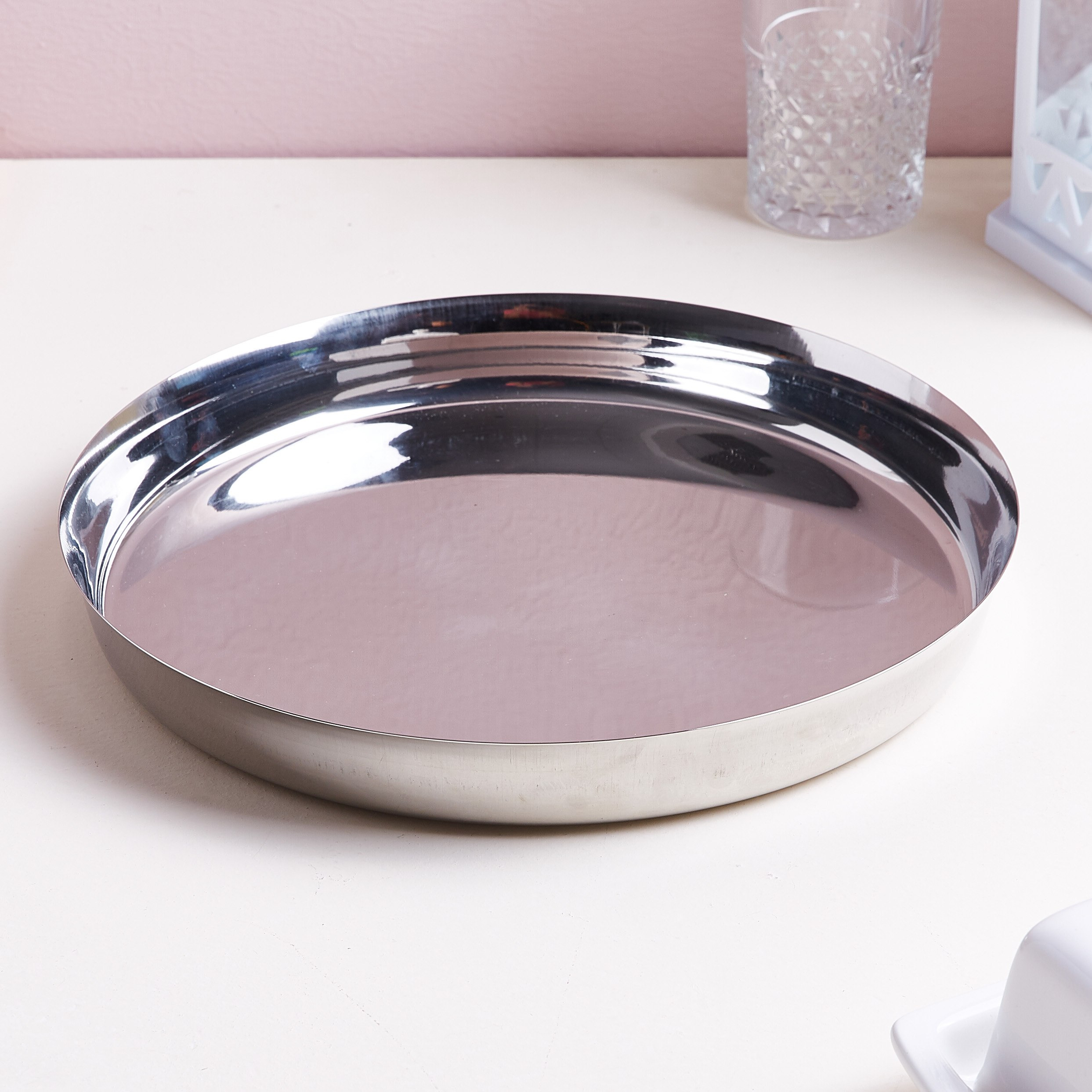 صحن ستانلس ستيل من فيونا - 31 سم-hbxdecorandfurnishings-tabletop-crockery-image-1