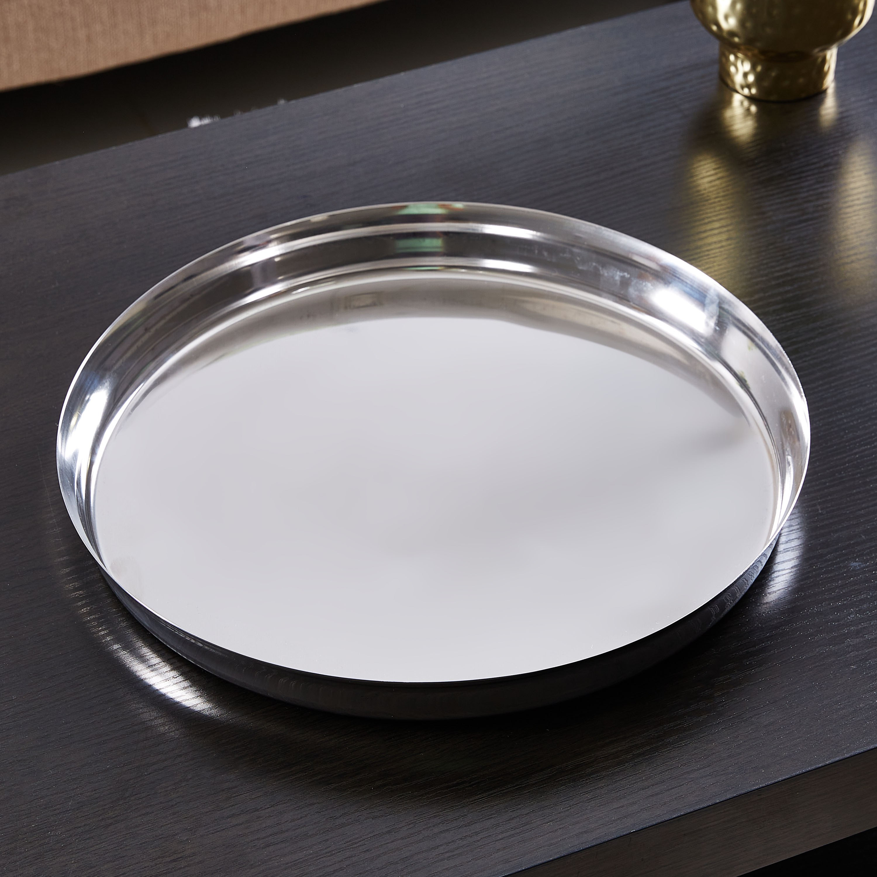 صحن ستانلس ستيل من فيونا - 33 سم-hbxdecorandfurnishings-tabletop-crockery-image-1