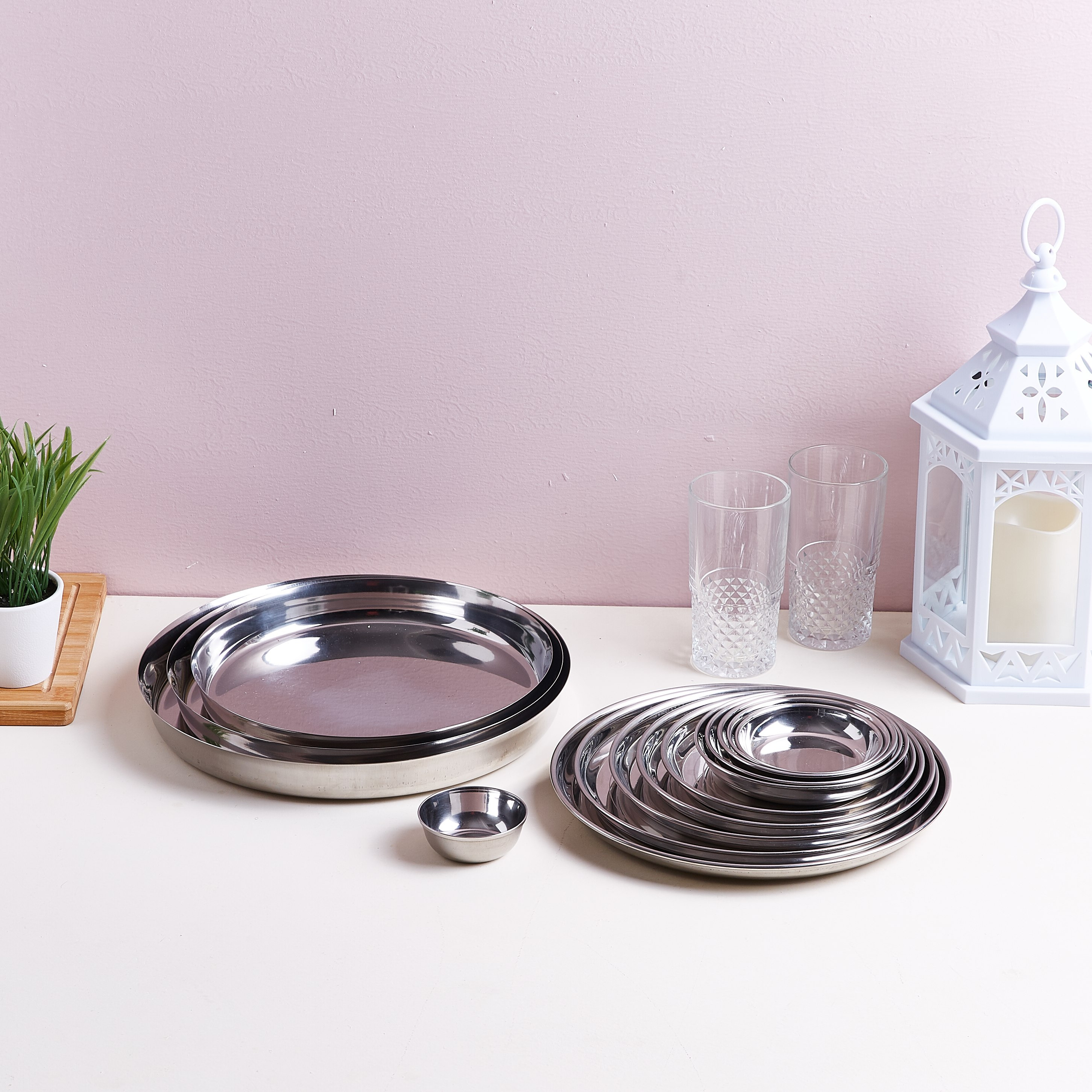 صحن ستانلس ستيل من فيونا - 25 سم-hbxdecorandfurnishings-tabletop-crockery-image-3