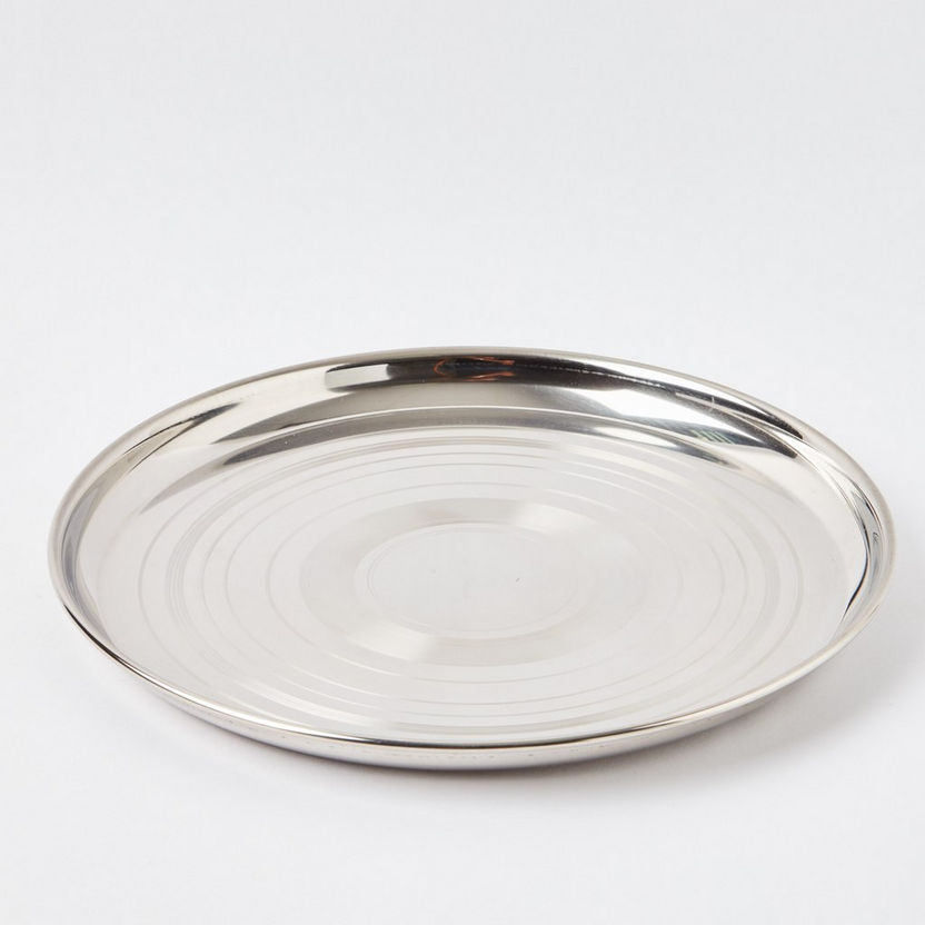 Fiona Stainless Steel Plate - 28 cm-Crockery-image-3