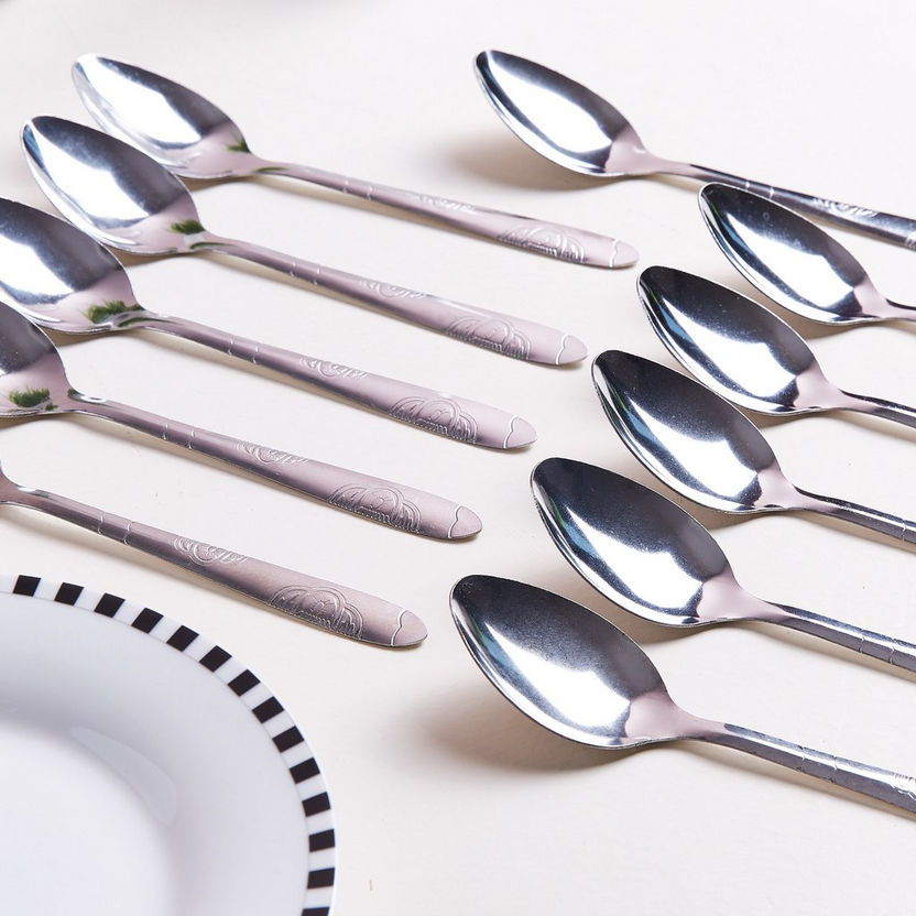 Engraved Dessert Spoon - Set of 12-Cutlery-image-1