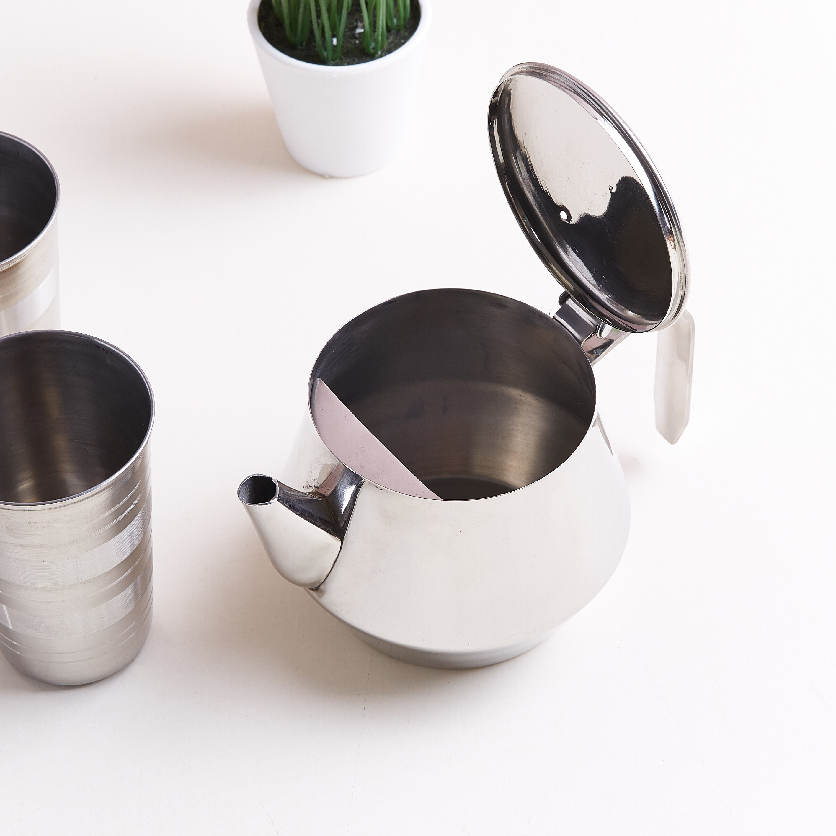 إبريق شاي ستانلس ستيل - 945 مل-hbxhomeware-diningandtabletop-coffeeandteasets-image-2