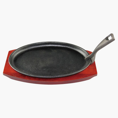 Oval Sizzler Tray with Handle - 28x18 cm-Serveware-image-0