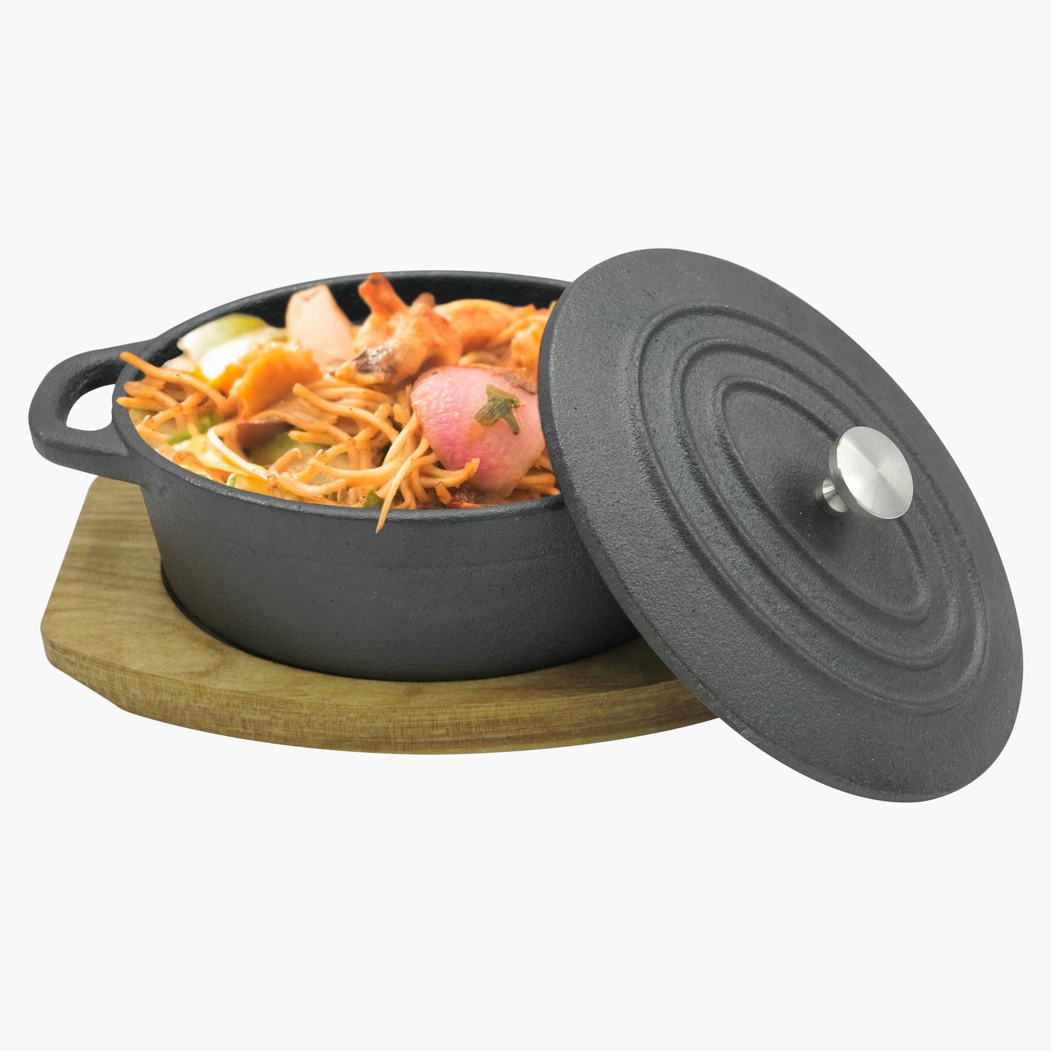 Oval Cast Iron Casserole with Tray-hbxkitchen-kitchenware-foodpreparation-image-3