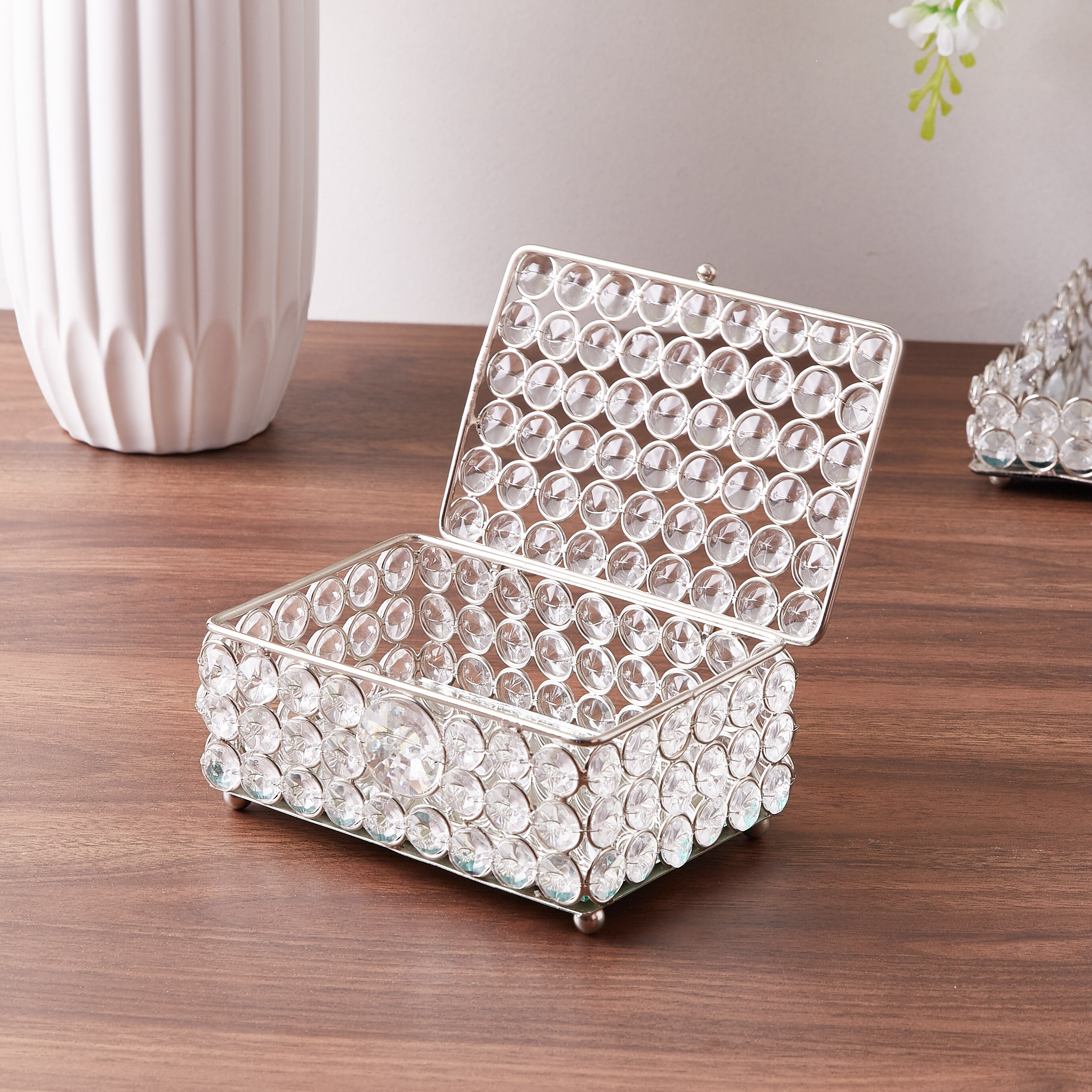 Krystal Glass Crystal Embellished Box - 15x10x7 cm-hbxhomeware-homedecor-figurinesandornaments-image-2