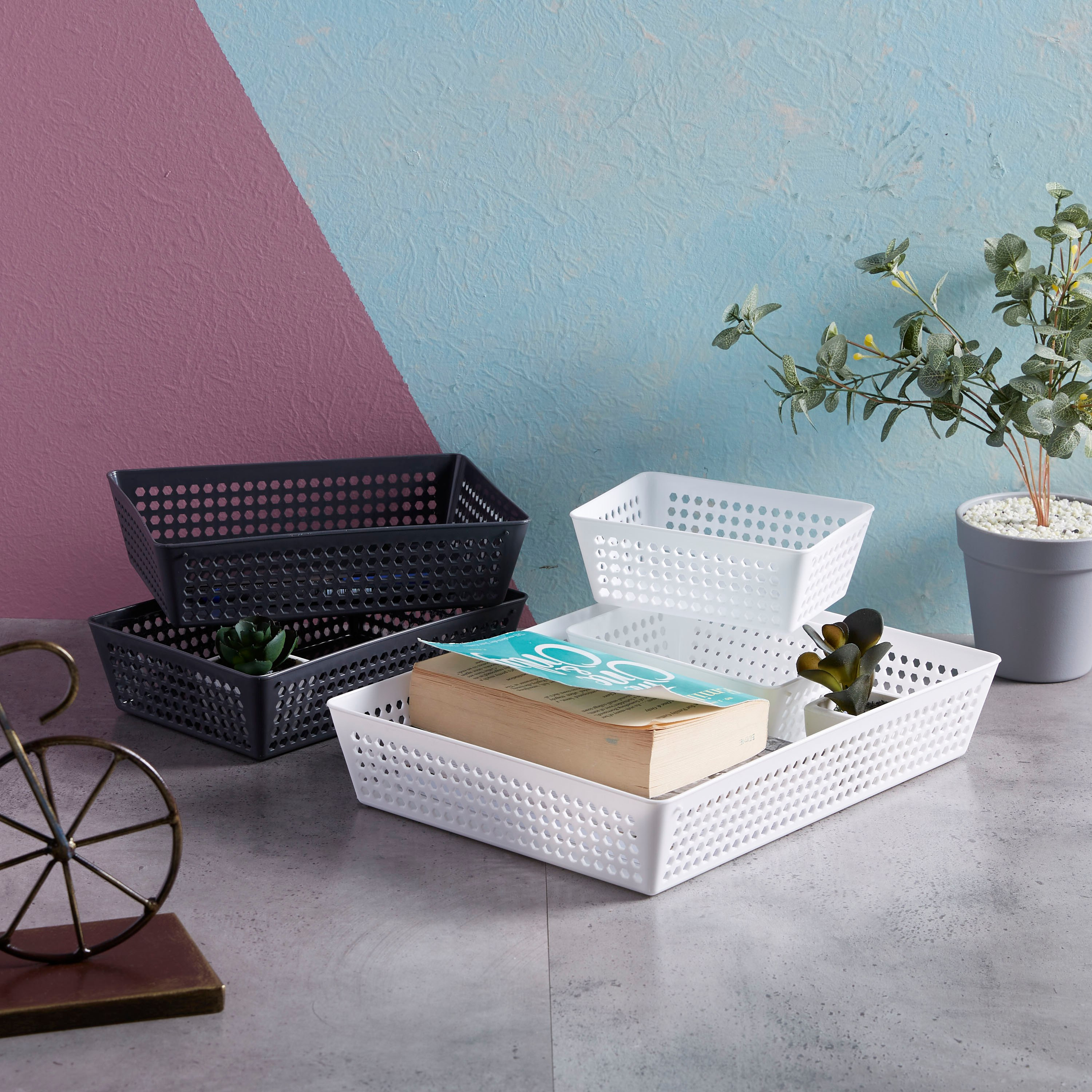 سلة تخزين عملية من فاشن - طقم من 5 قطع-hbxdecorandfurnishings-homeaccessories-storage-image-4