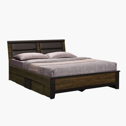 Joyfull Queen Sized Bed with 2-Drawers - 150x200 cms