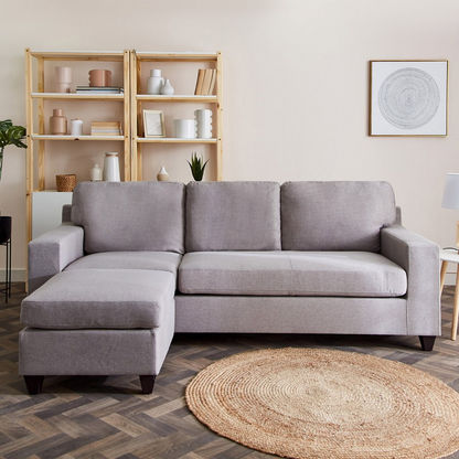 Lowa Left Right Fabric Corner Sofa with Ottoman-Sofas-image-0